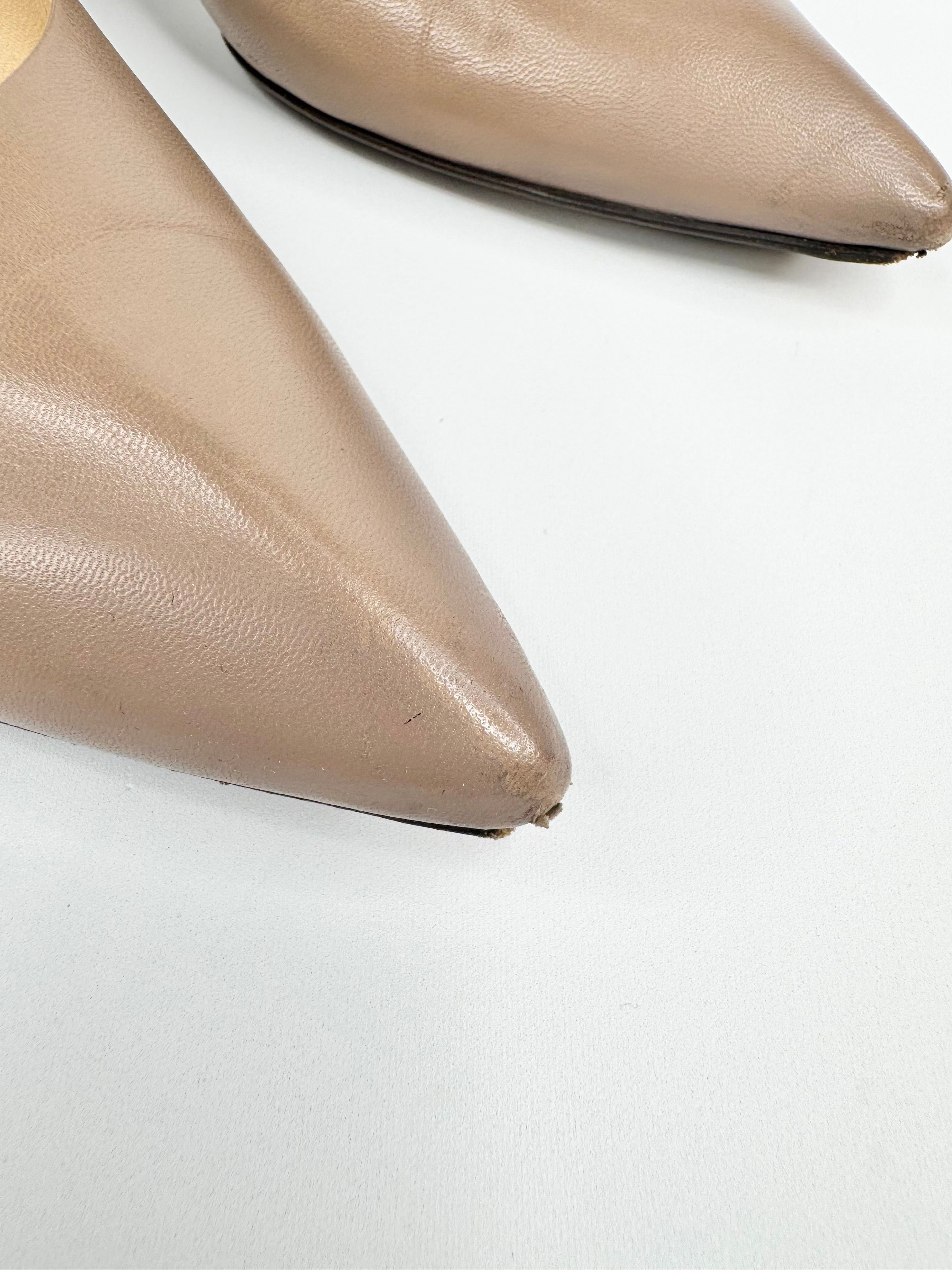 Helmut Lang Taupe Sling Back Pumps - EU37