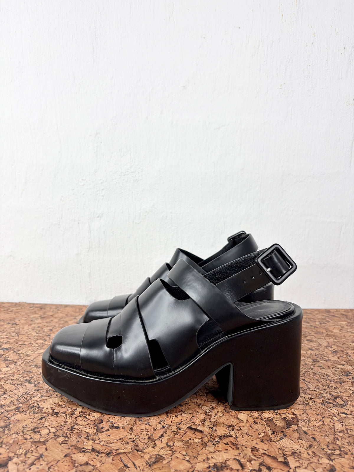 Alpha60 Black Heeled Sandal - EU39