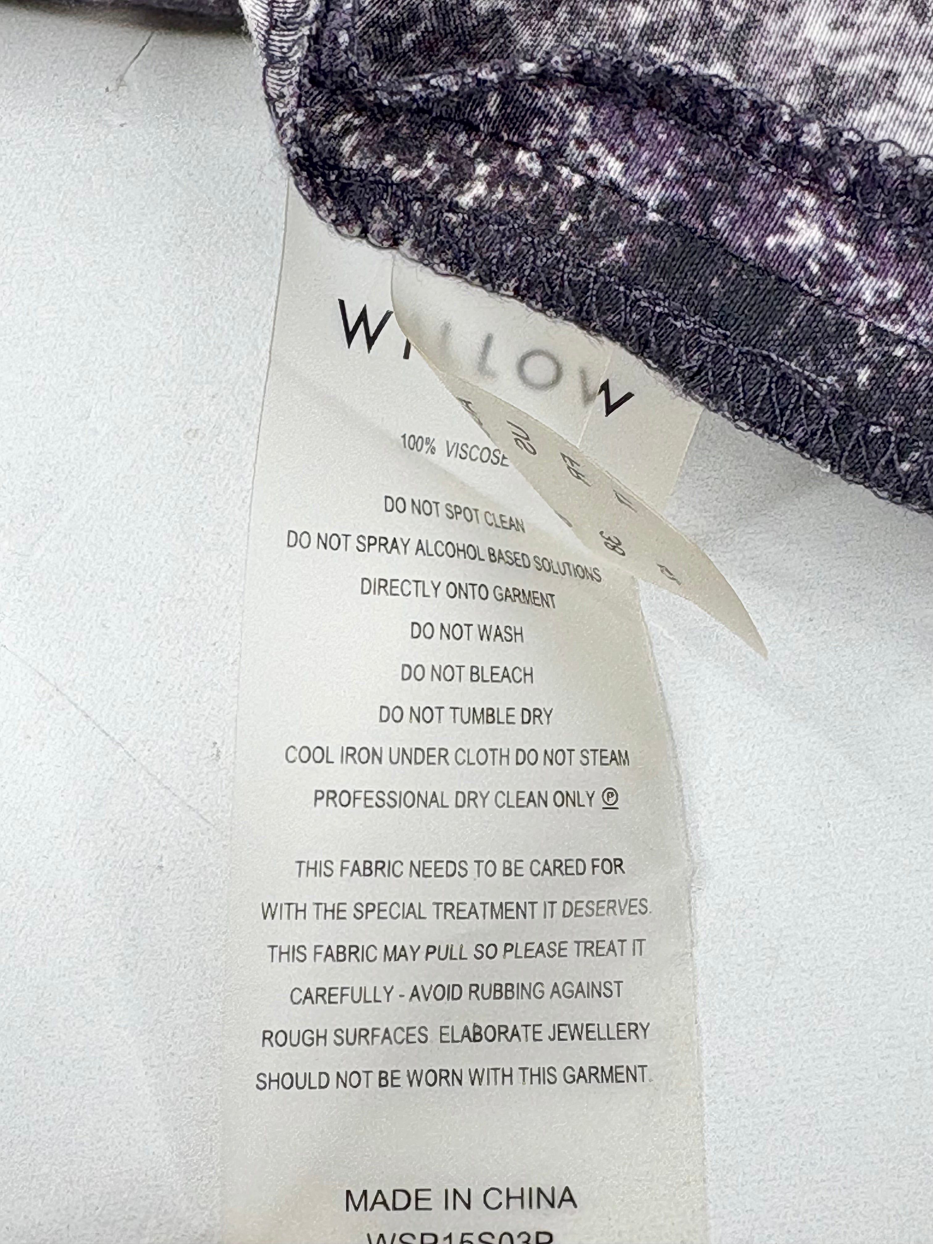 Willow Abstract-Print Asymmetric Midi Skirt - AU10