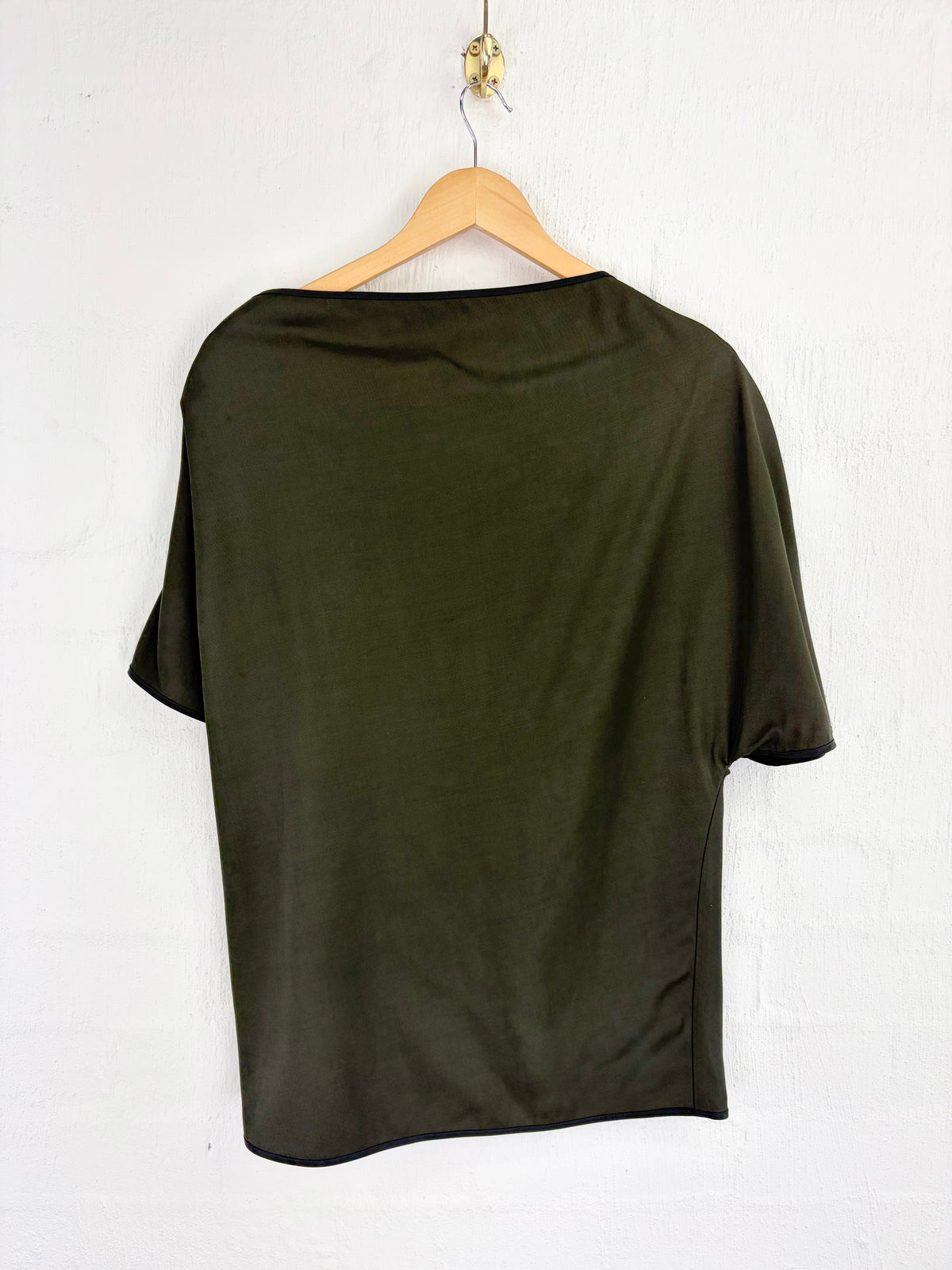 Maticevski Deep Olive Green Asymmetrical 'Luminosity' Top - AU14