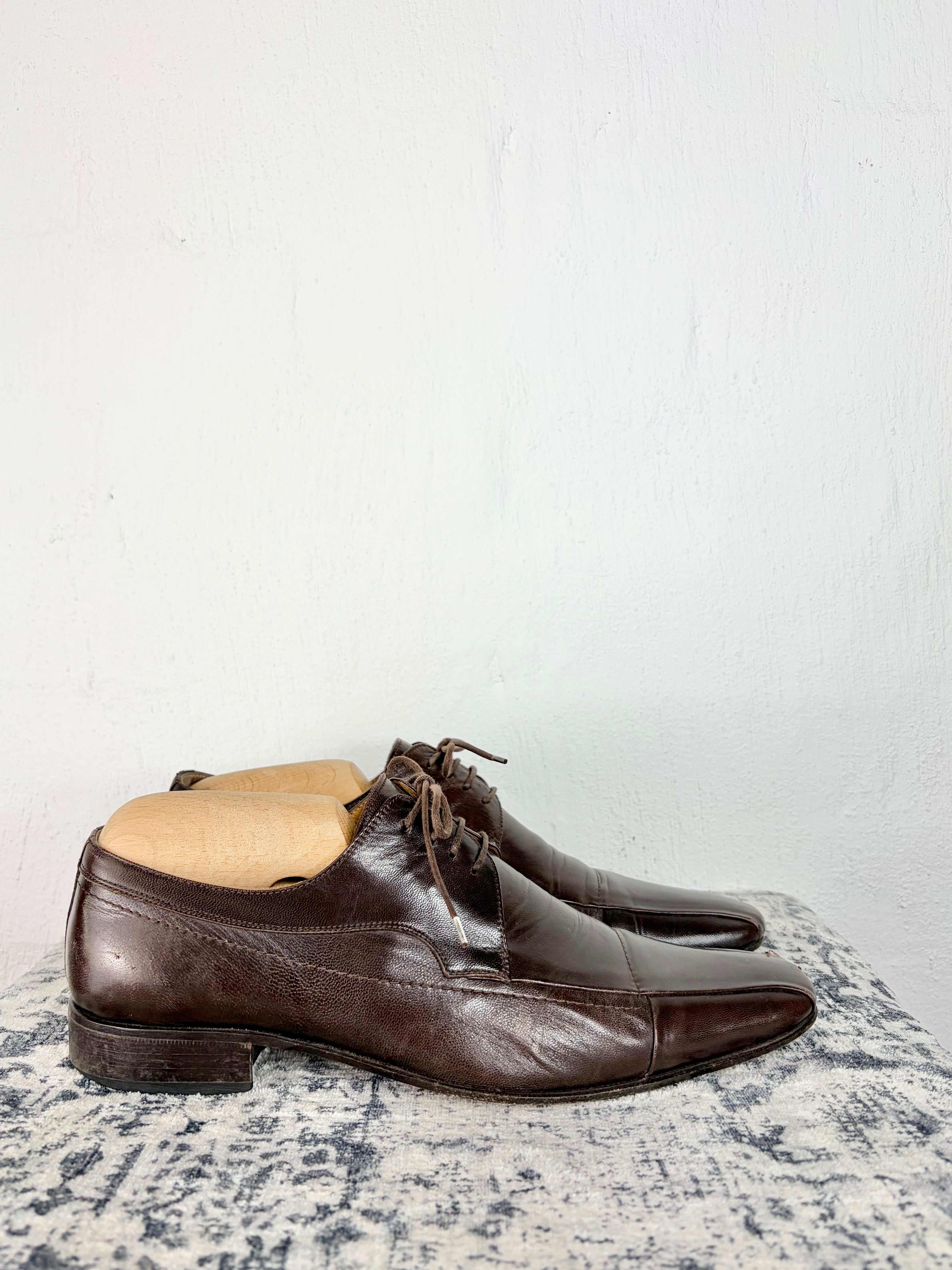 Giovanni Conti Brown Leather Lace-up Dress Shoe - EU41