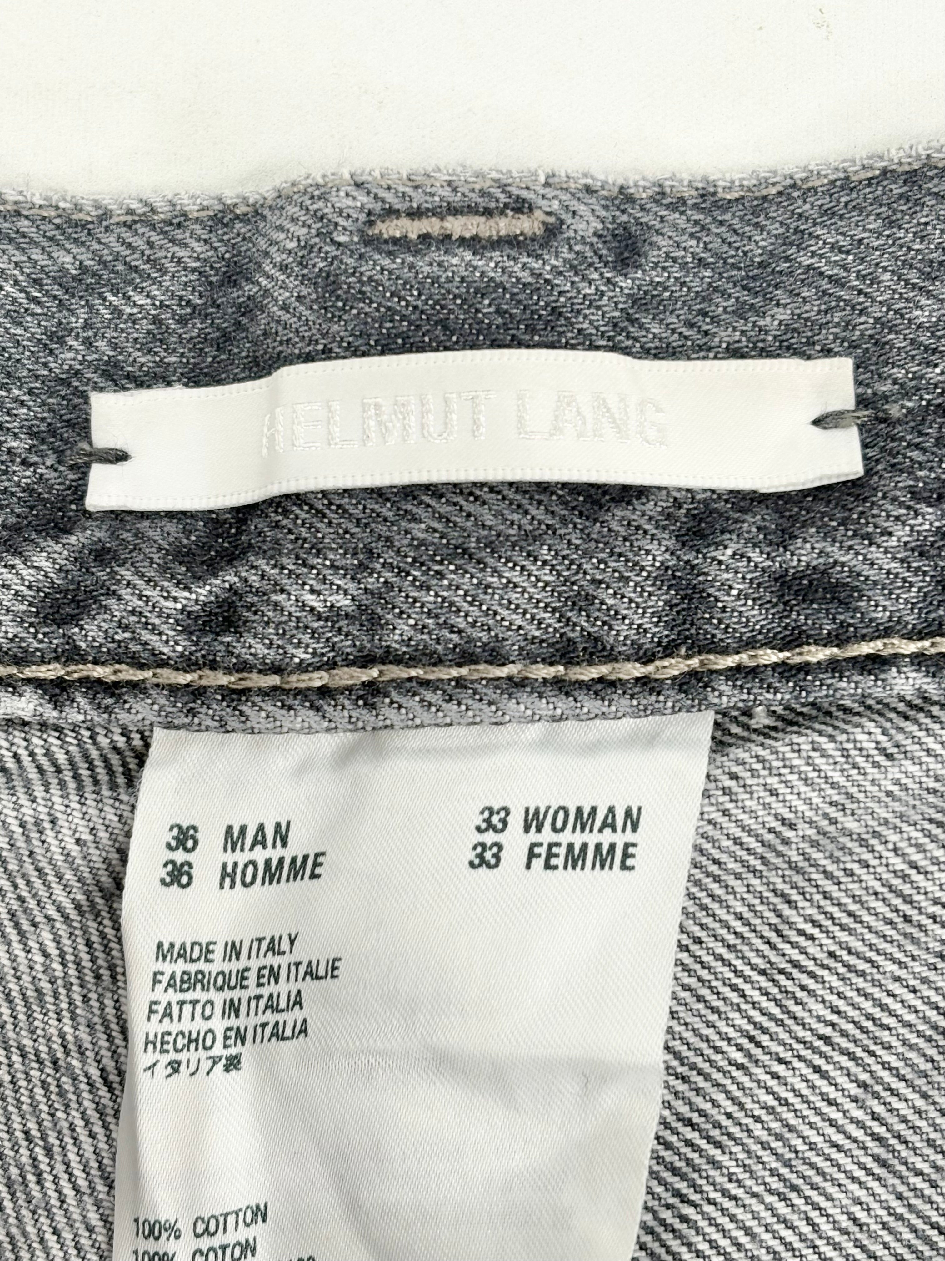 Helmut Lang Washout Dark Blue Straight-Leg Denim Jeans - W36