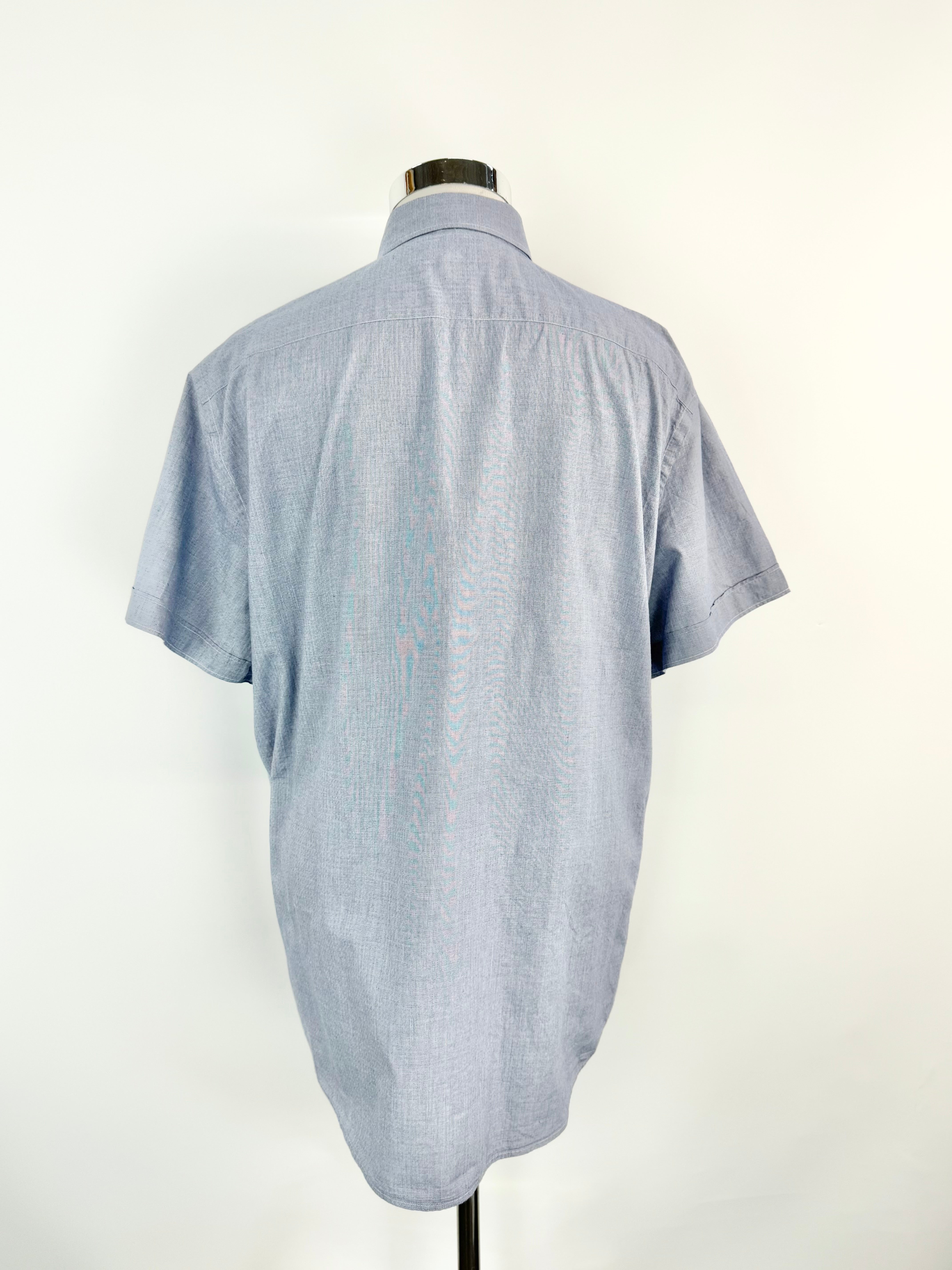 Ermenegildo Zegna Blue Short Sleeve Shirt - XXL
