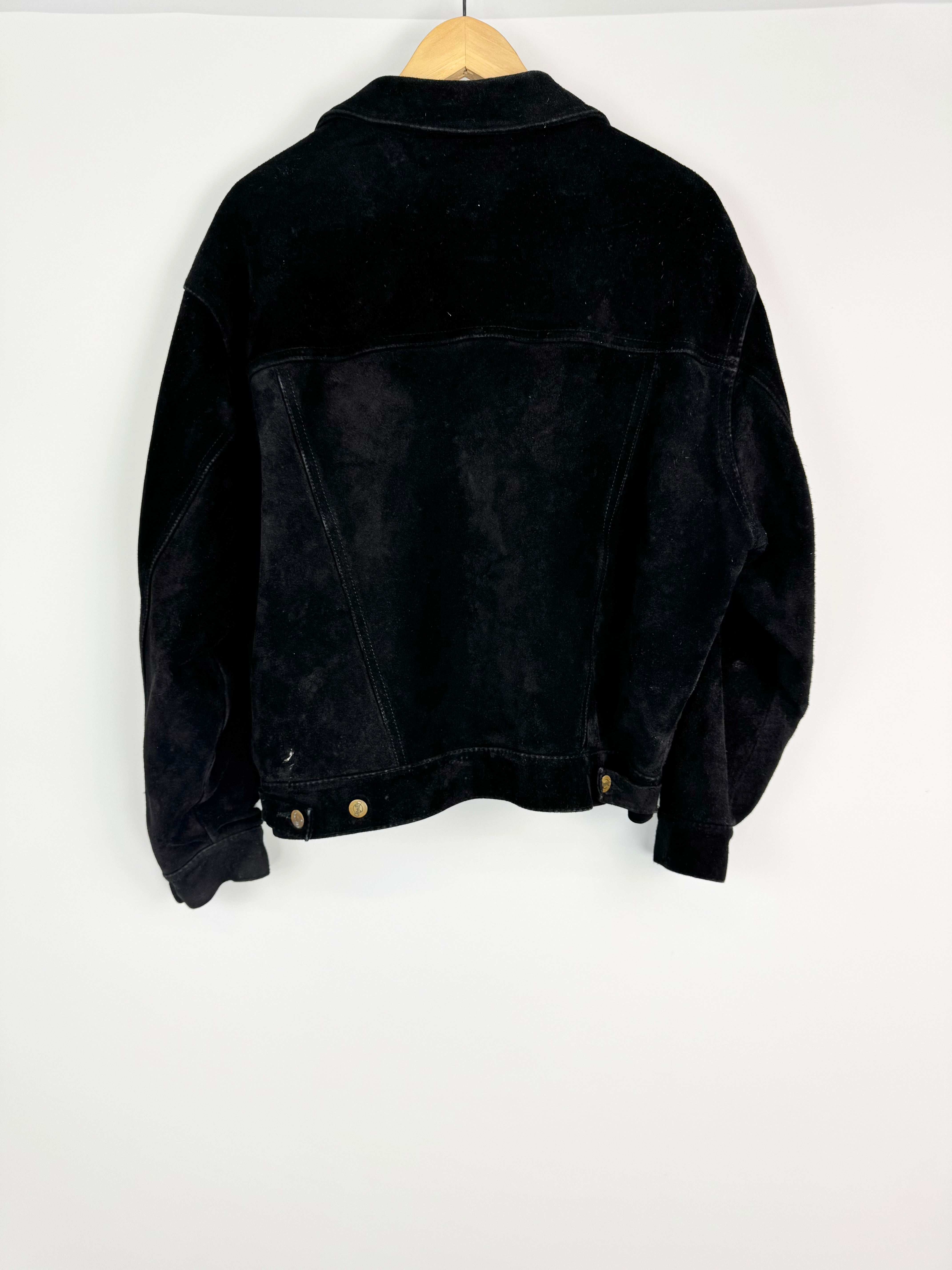 Vintage Rarity Black Suede Leather Jacket - S