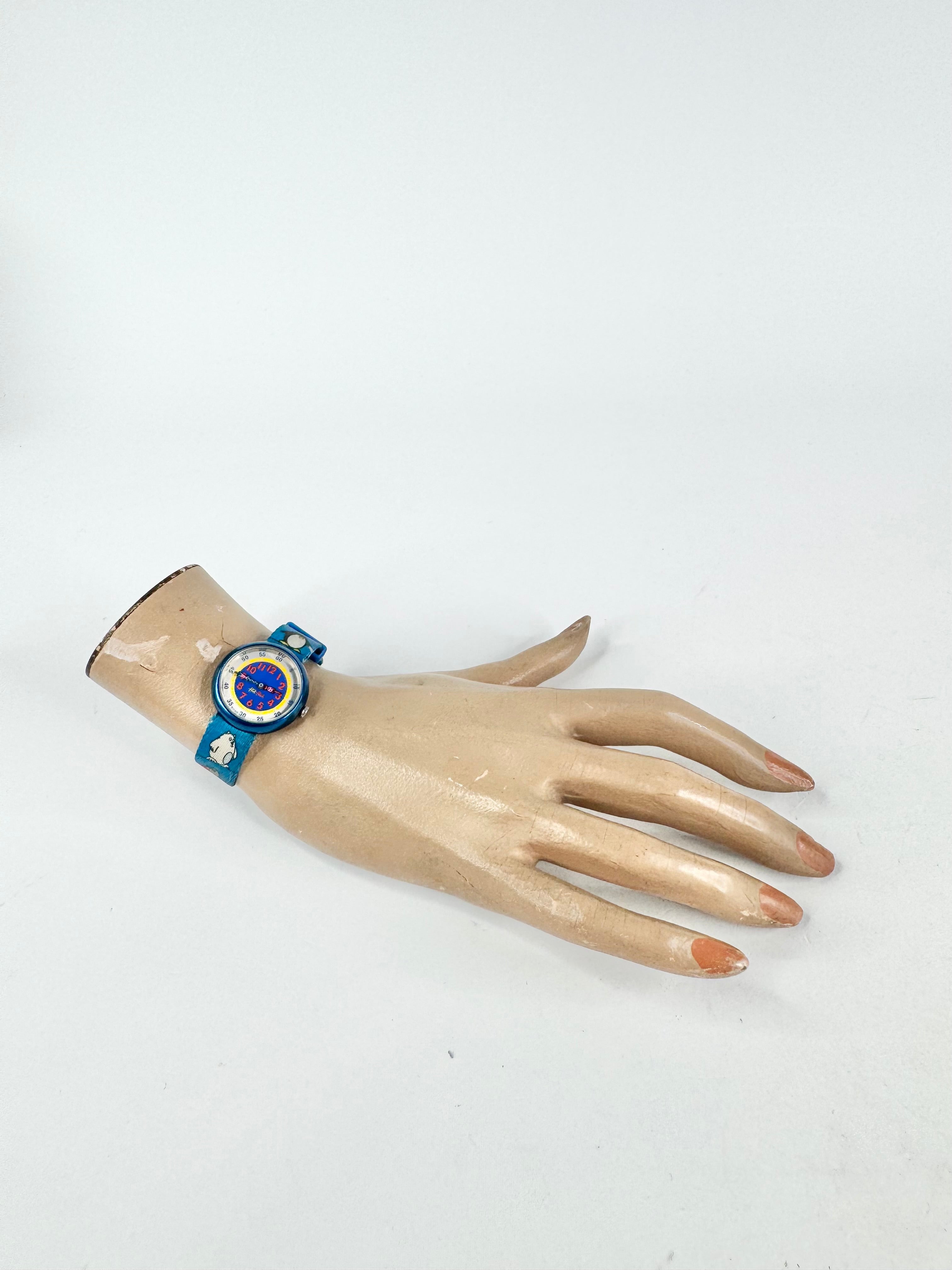 Vintage Flik Flak Blue Swiss Made Children's Watch