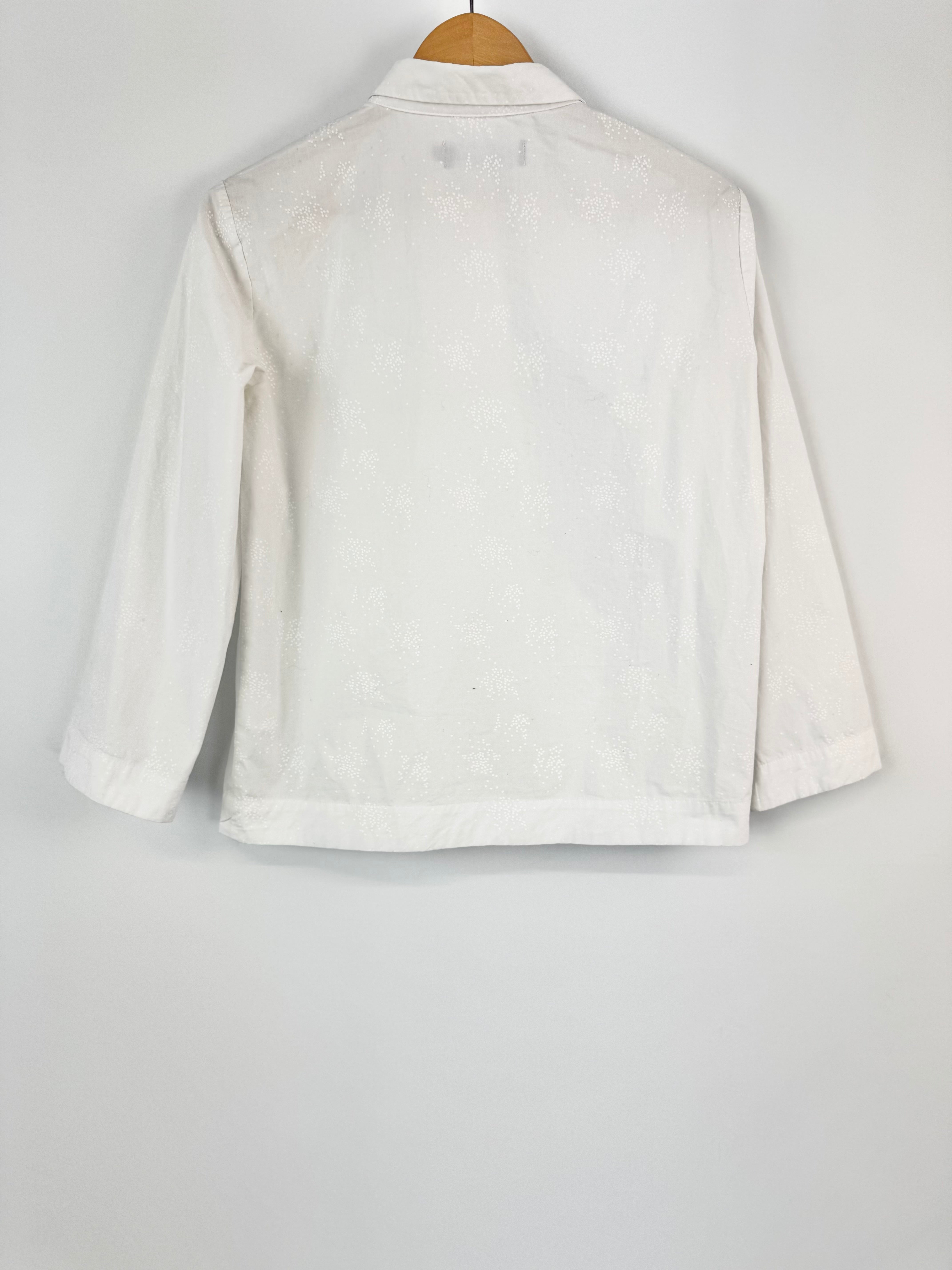 MFW Alpha 60 White Speckle Cotton Shirt - AU6/8