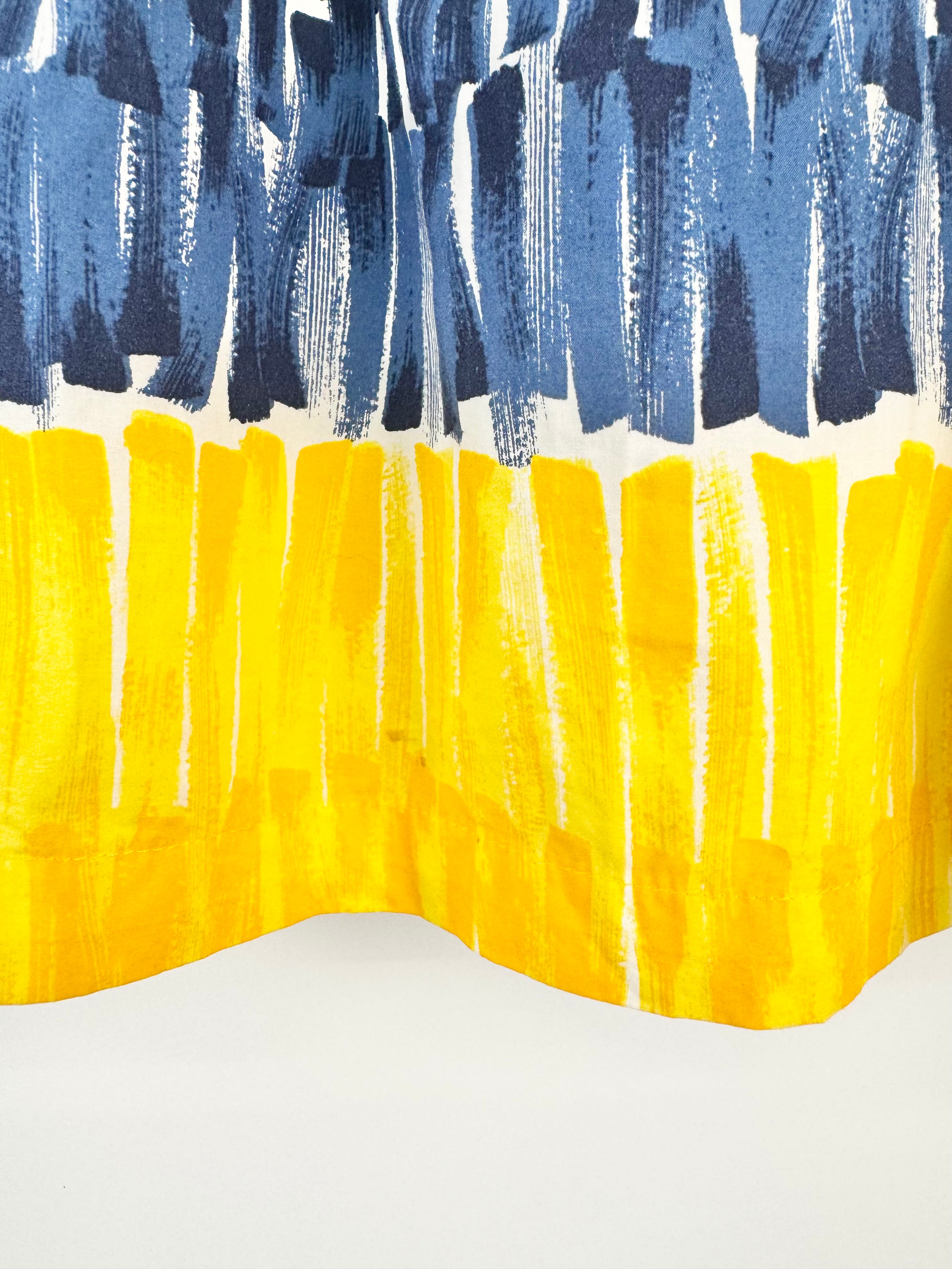 Max Mara Blue & White Patterned Pleated Skirt - AU10