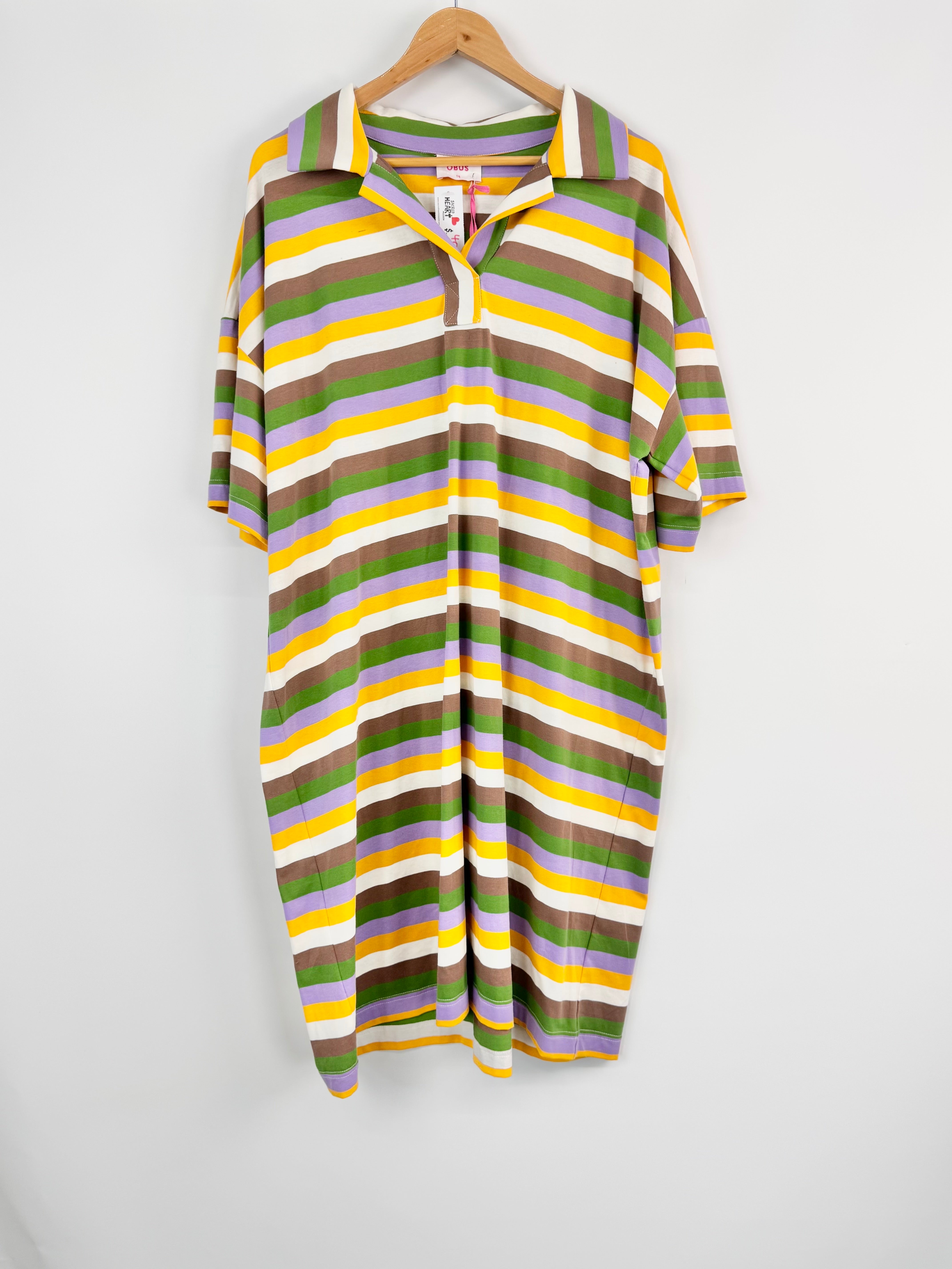 Obus 'Traveller Stripe Polo Dress' NWT - AU16