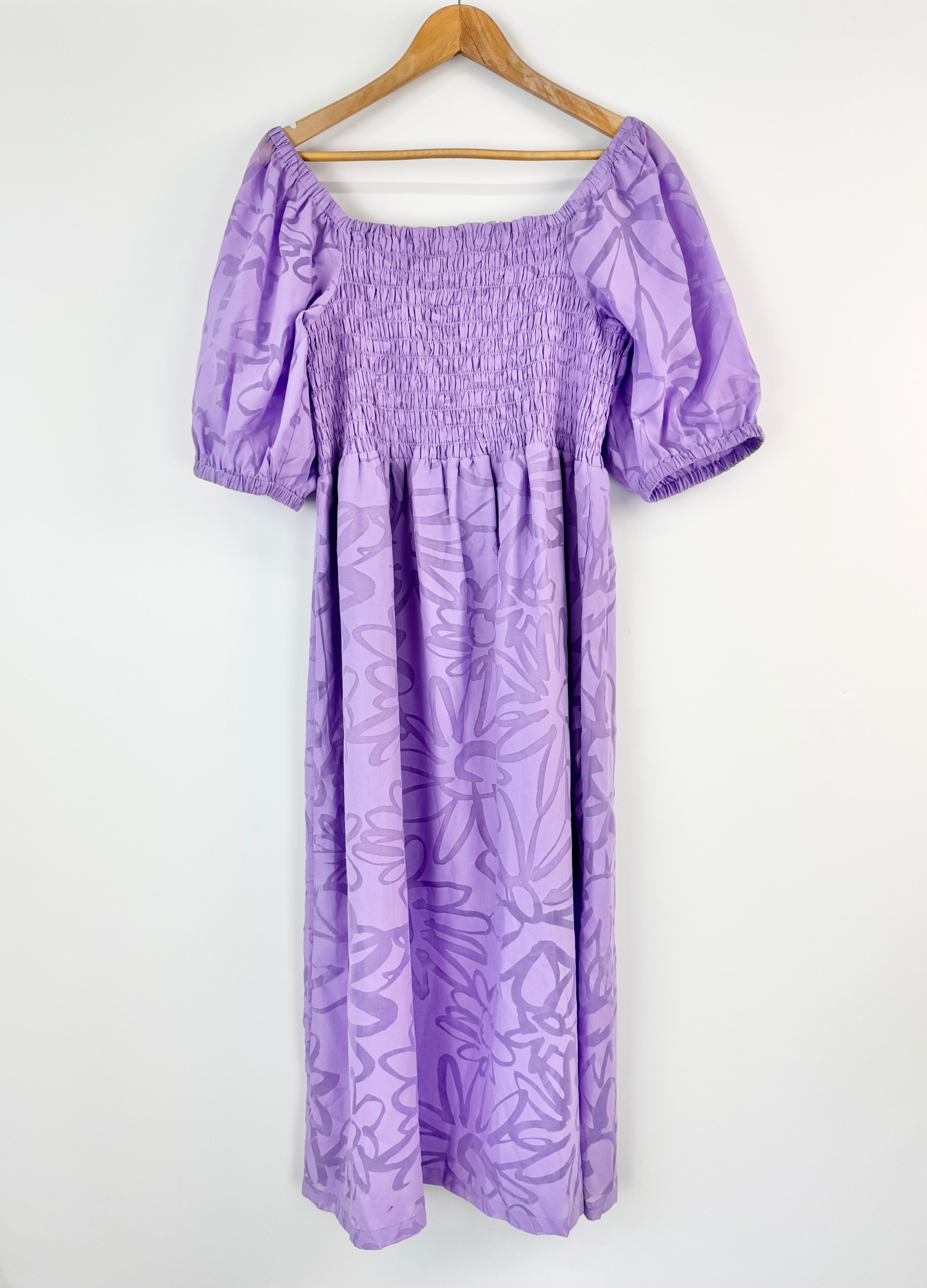 Gorman Violet 'Fleur Devore' Dress NW - AU14