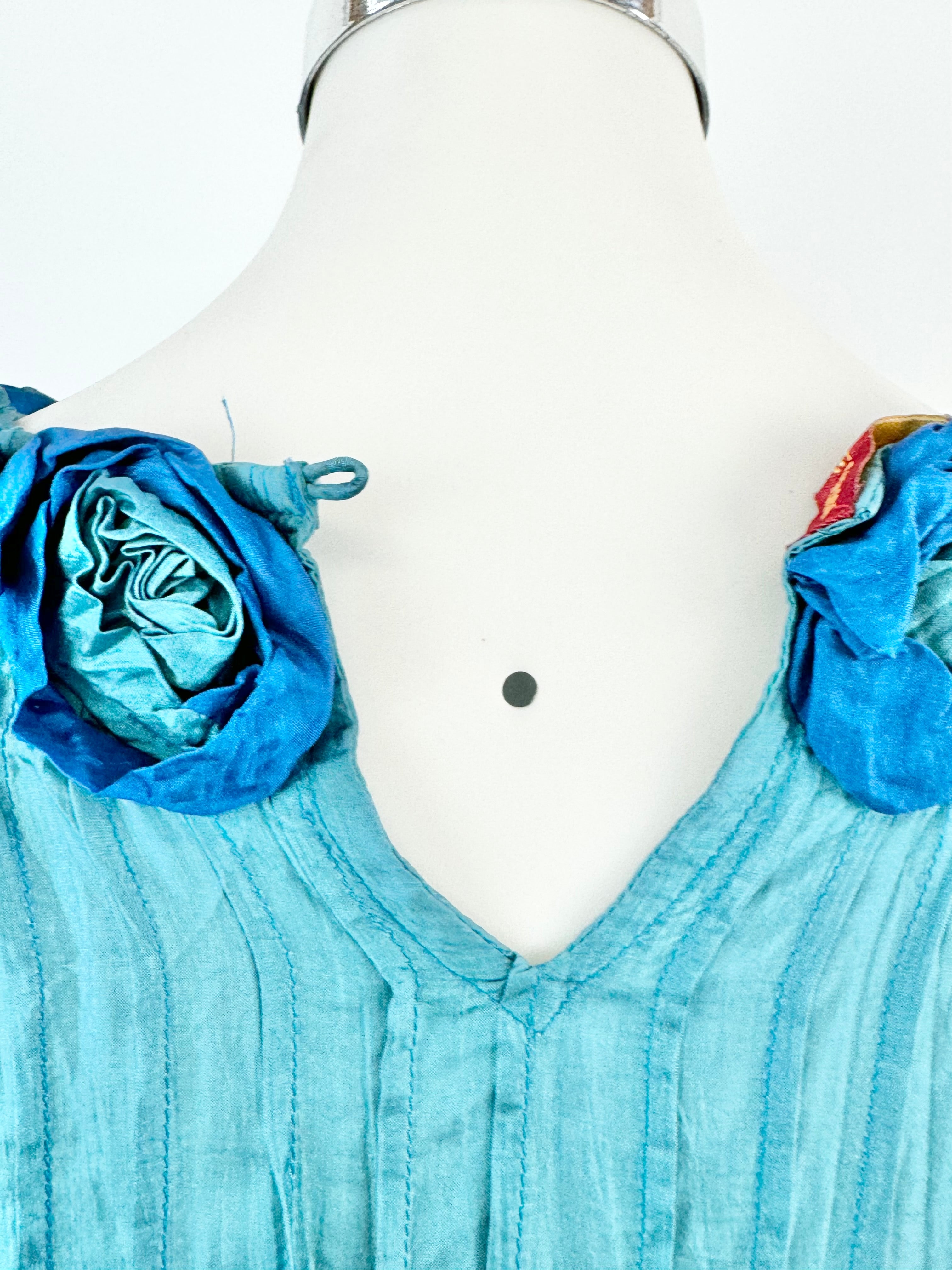 Bianca Levrin Silk Rosette Collar Dress - AU8
