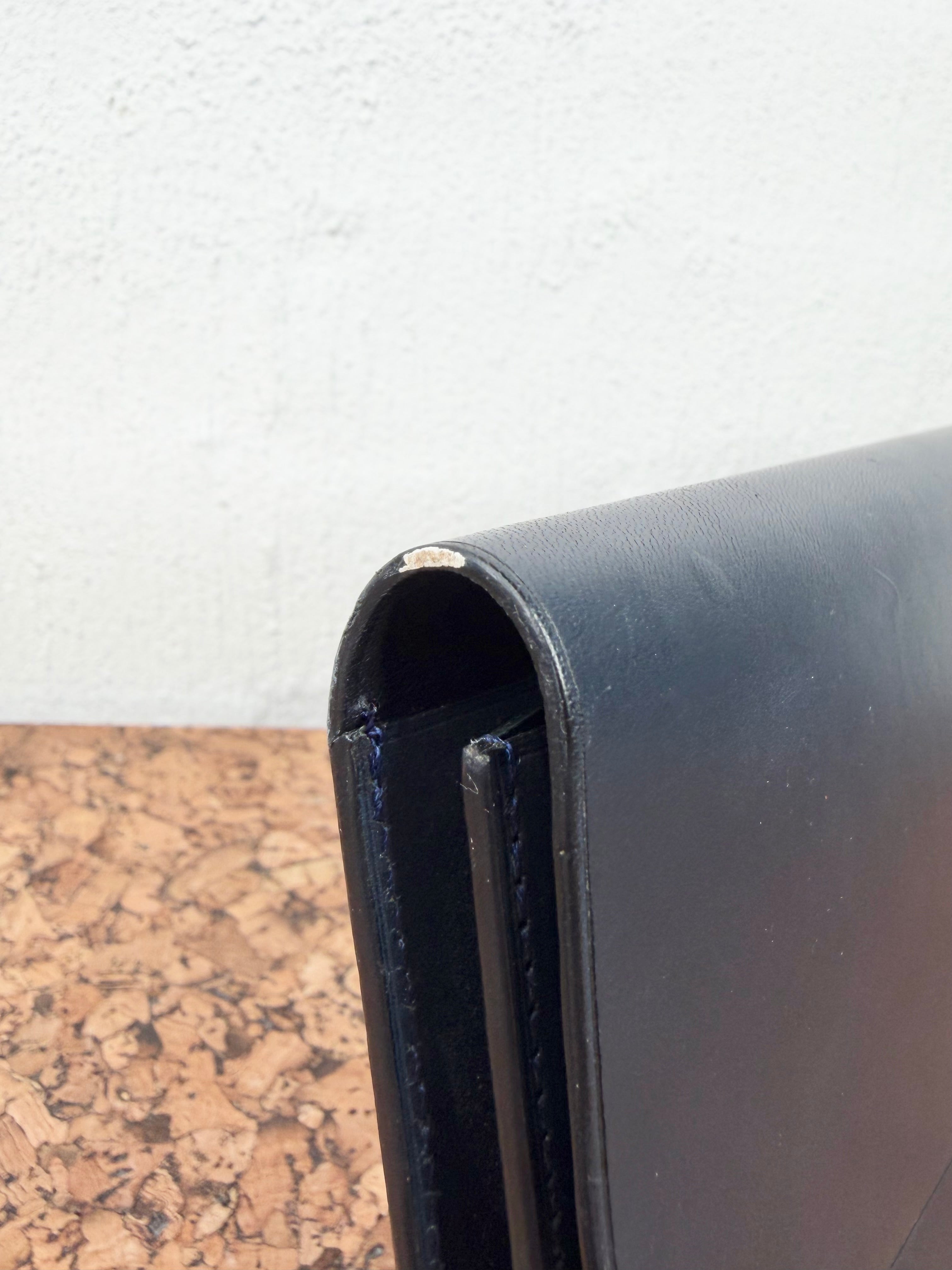 Isaac Reina Navy Minimalist Envelope Pouch