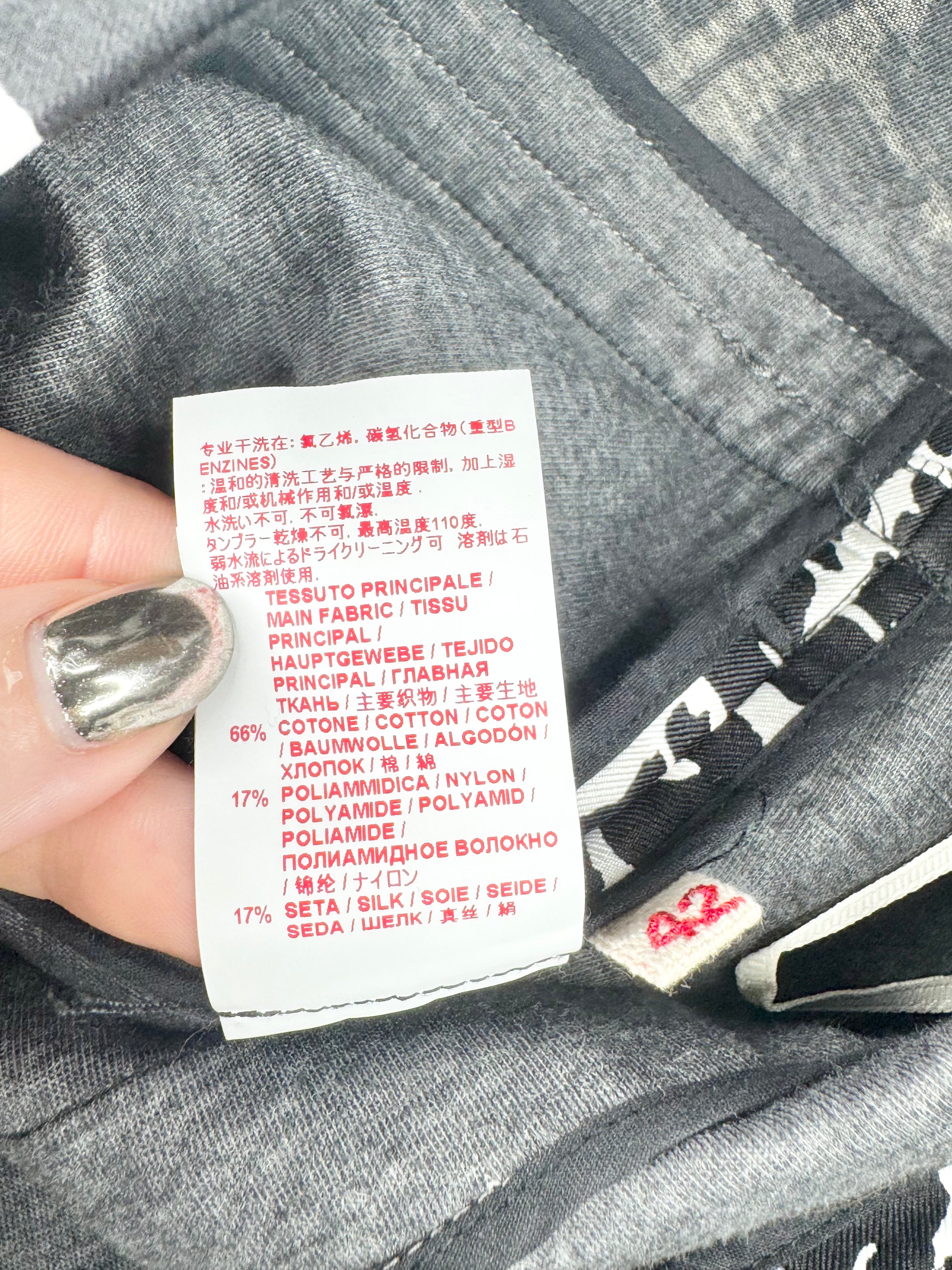 Marni Black and White Abstract Geometric Patterned Mini Skirt - AU10/12