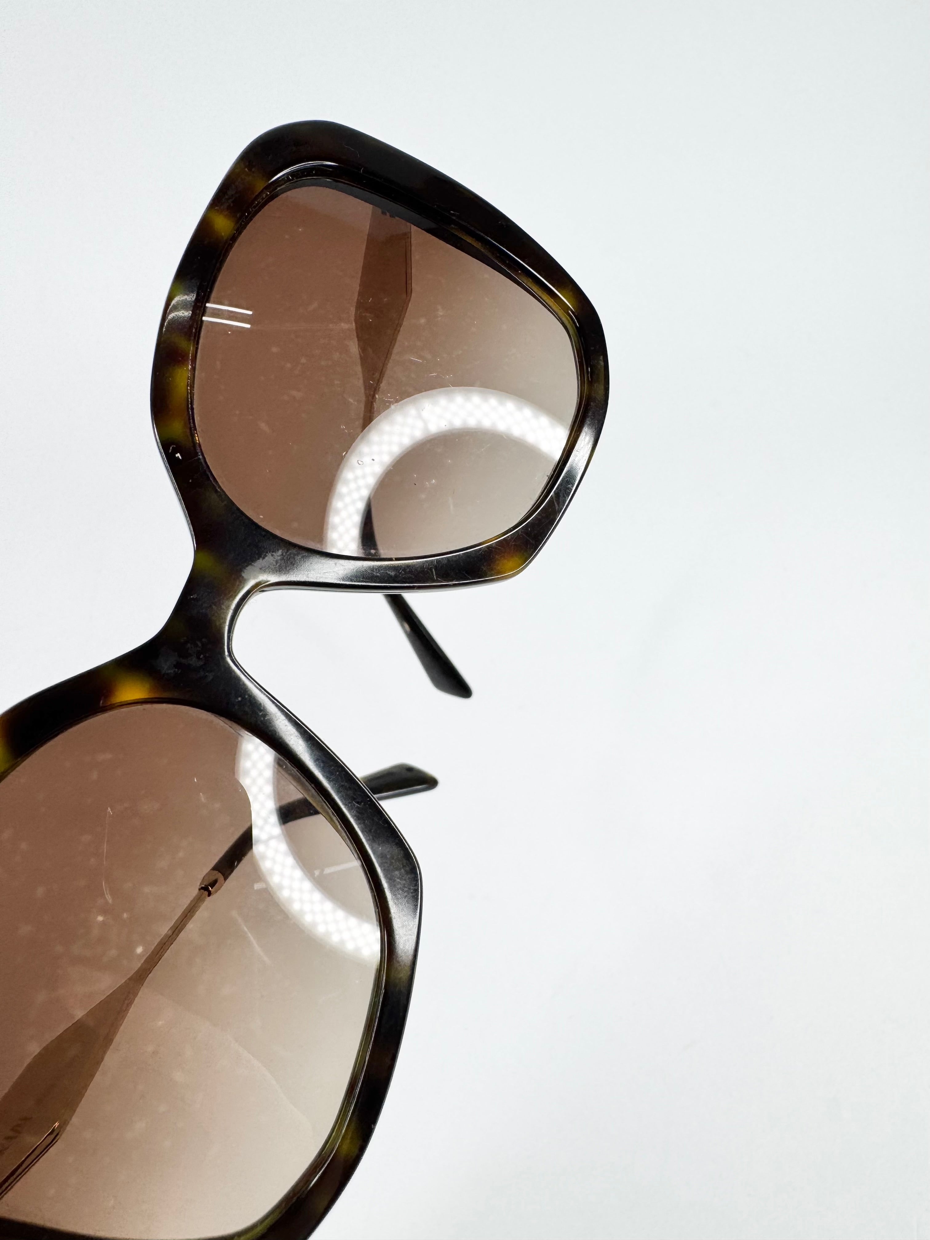 Prada Tortoiseshell Square Sunglasses
