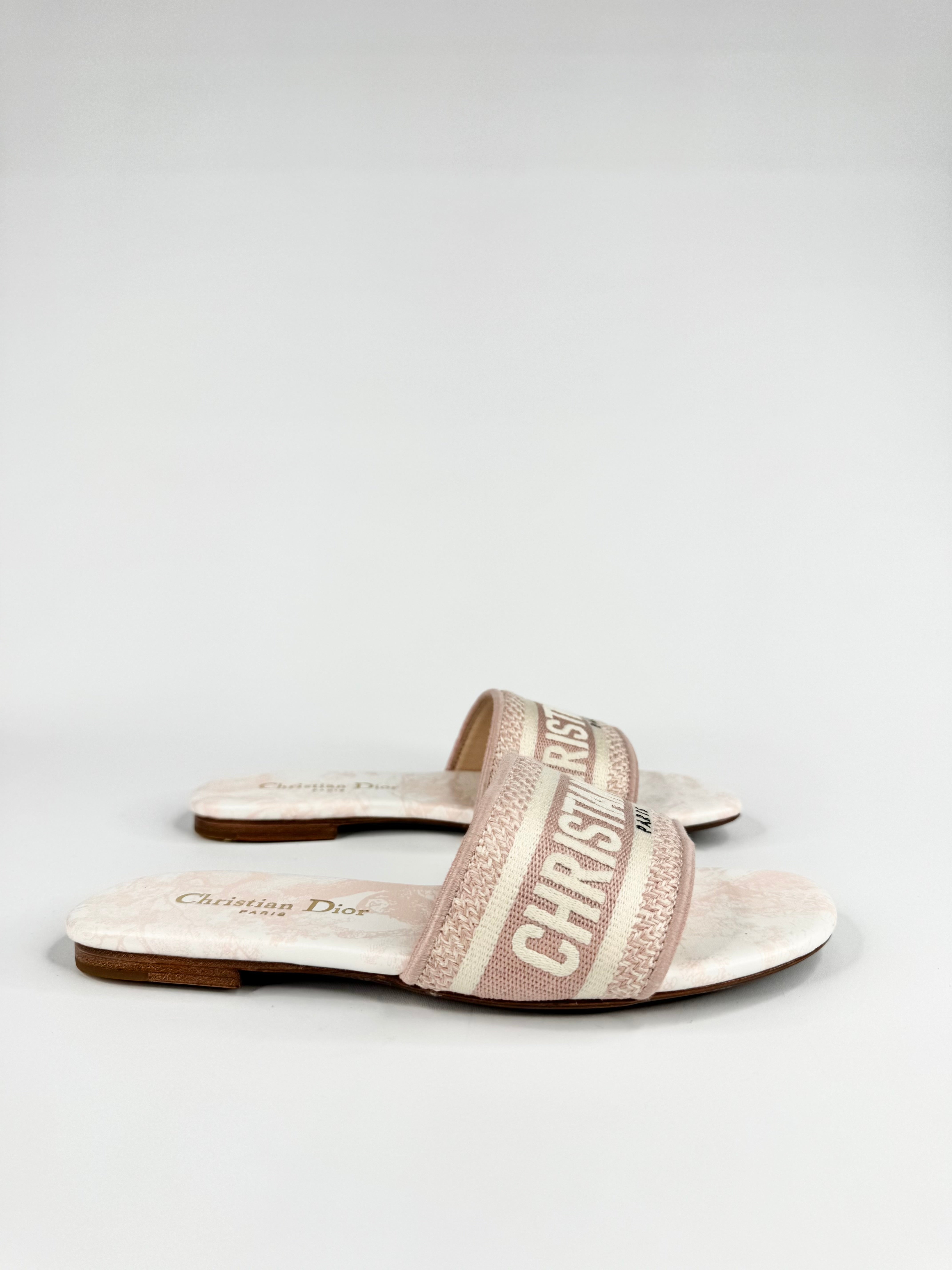Christian Dior Blush Pink 'Dway' Slides - EU37