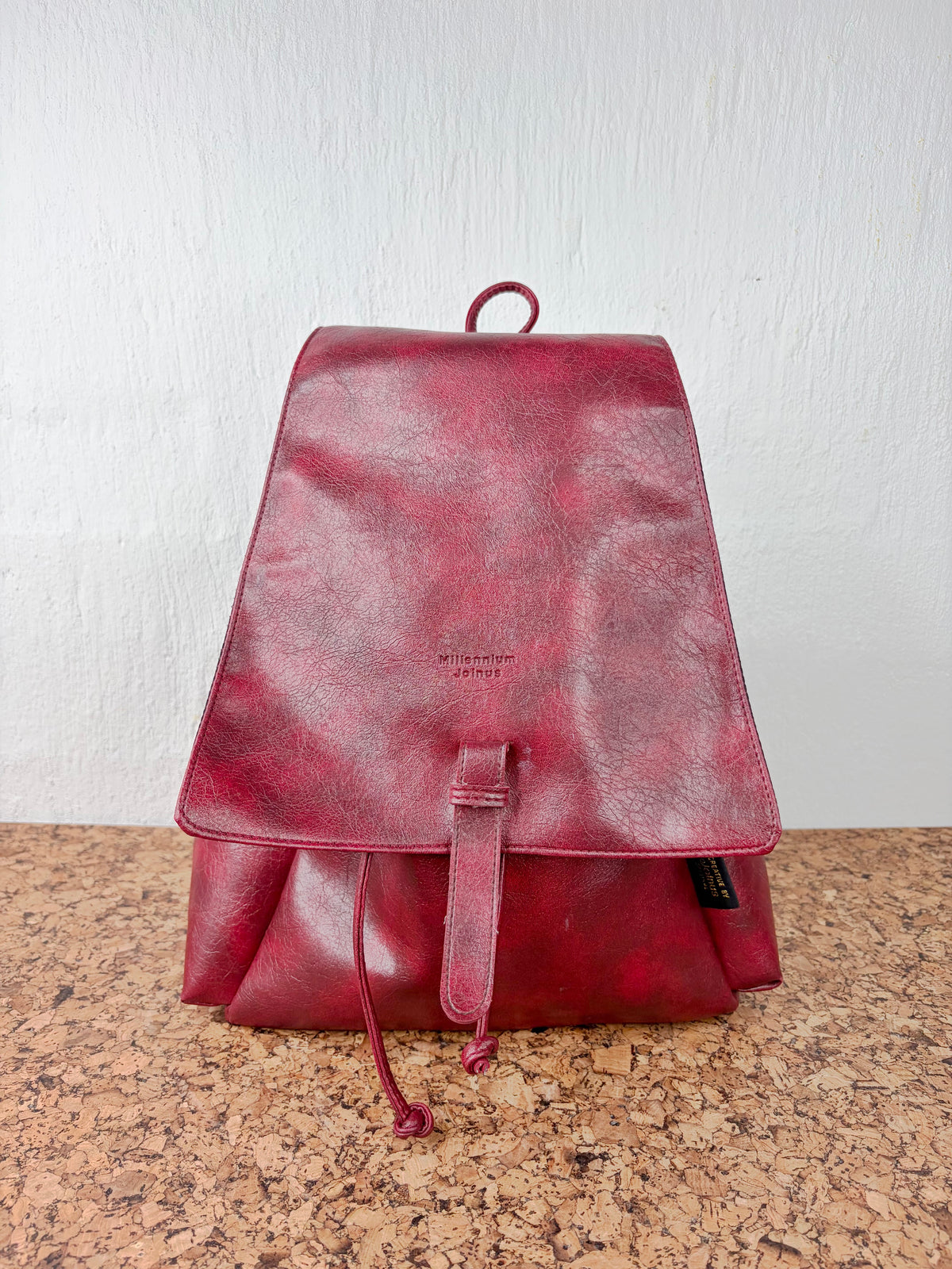 Millenium Joinus Red Leather Bagpack