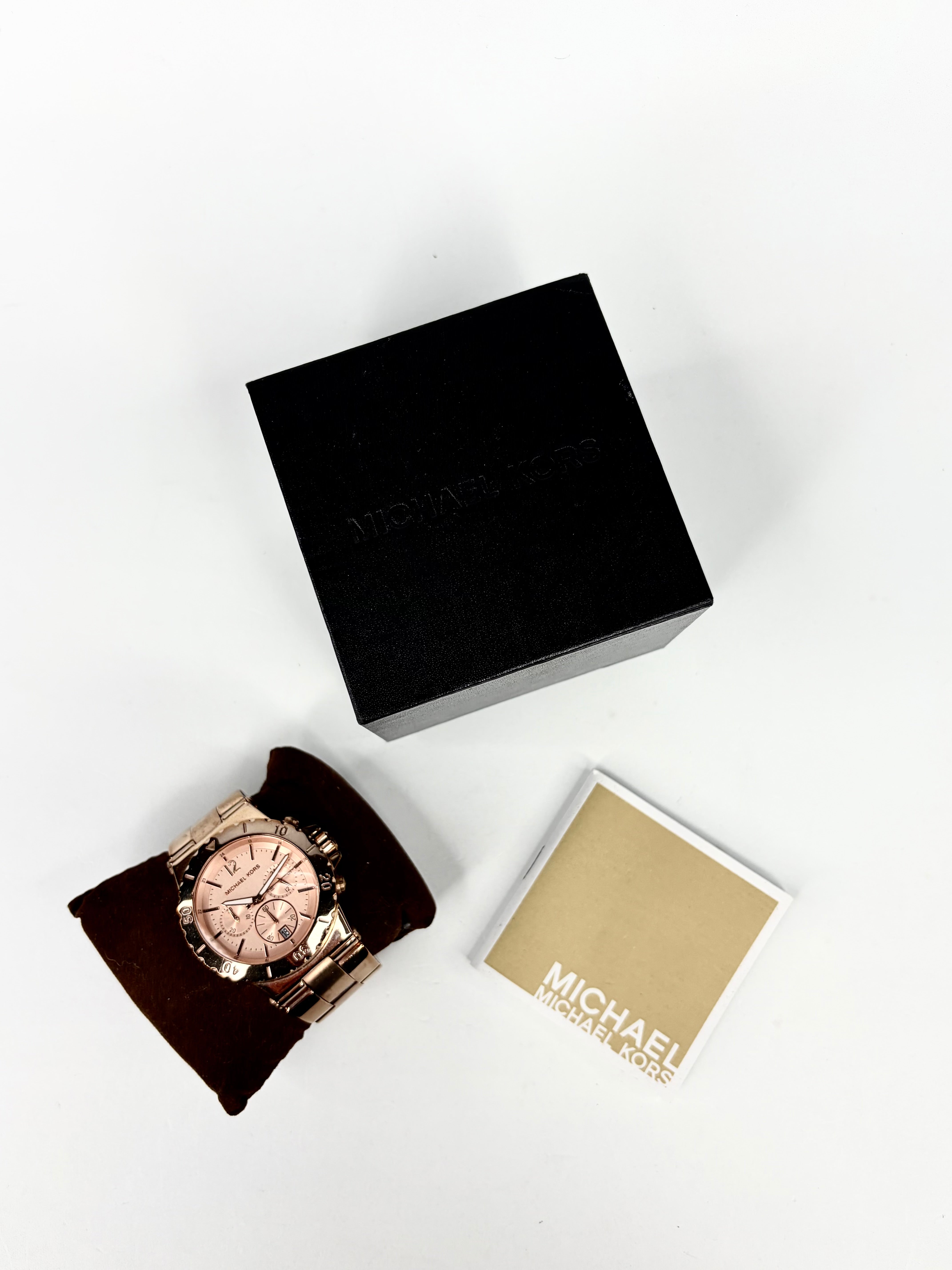 Michael Kors Rose Gold MK314 Chronograph Watch in Case