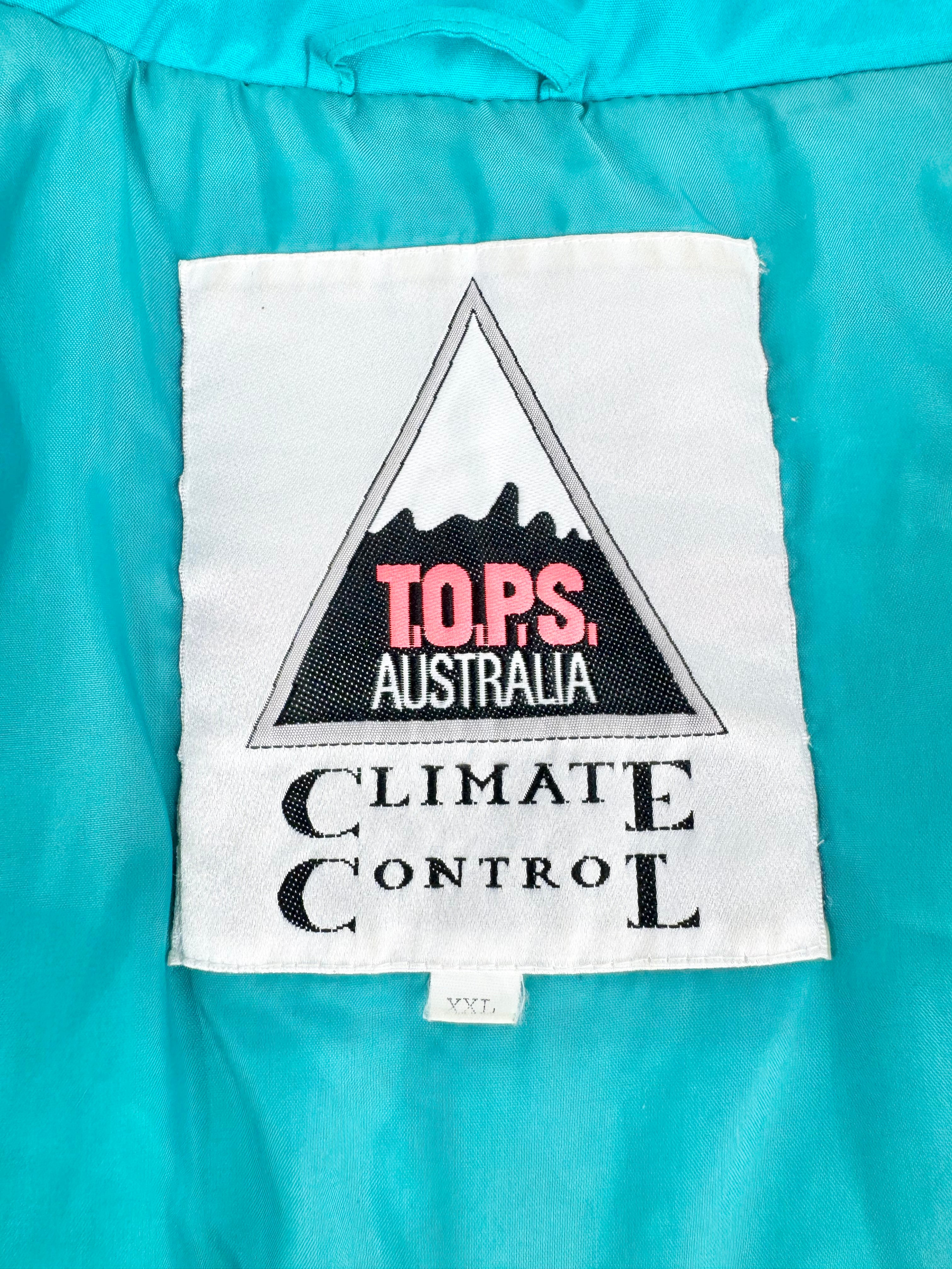 T.O.P.S Australia Climate Control 'Australian Paralympic Federation' Jade Blue Parker - XXL