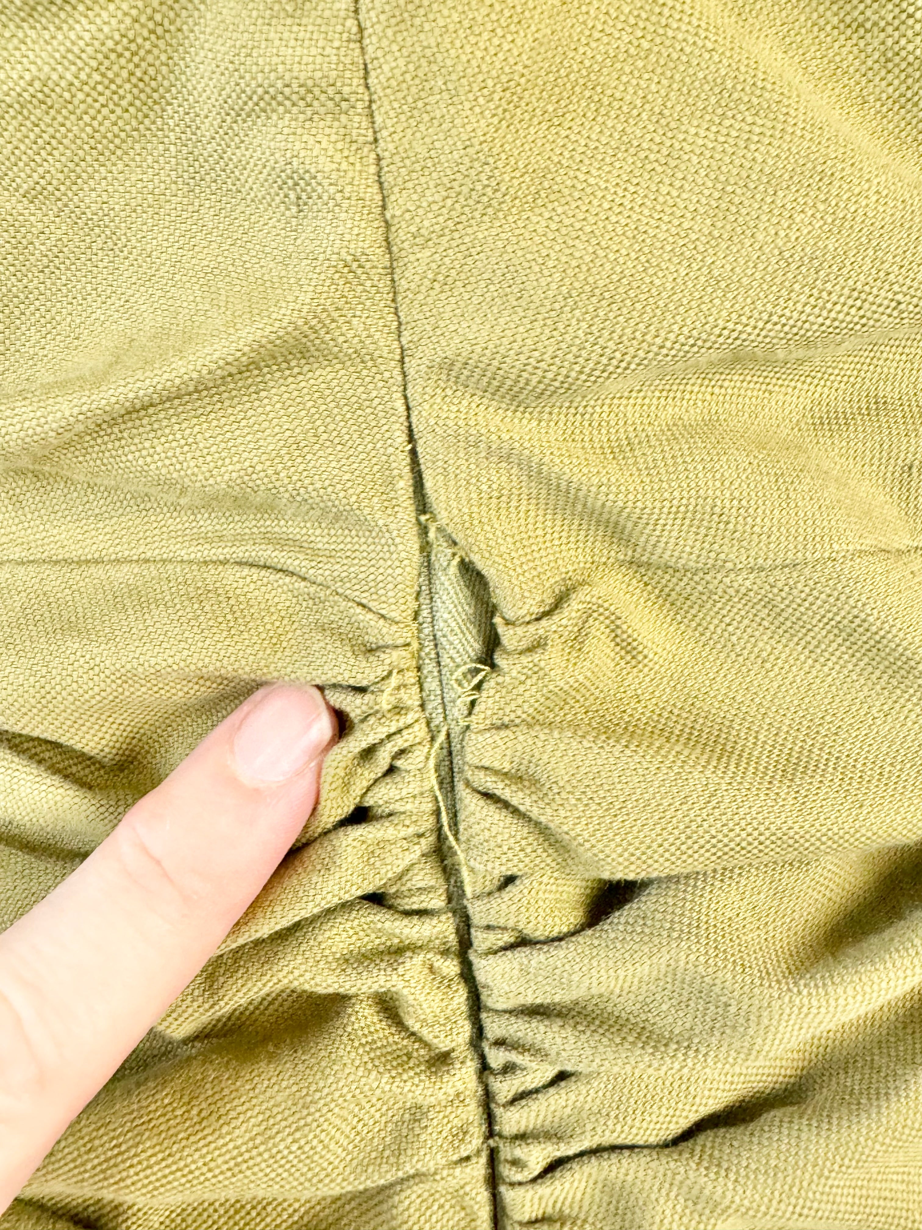 Sea New York Lichen Green Puff Sleeve Ruched Midi Dress - AU8
