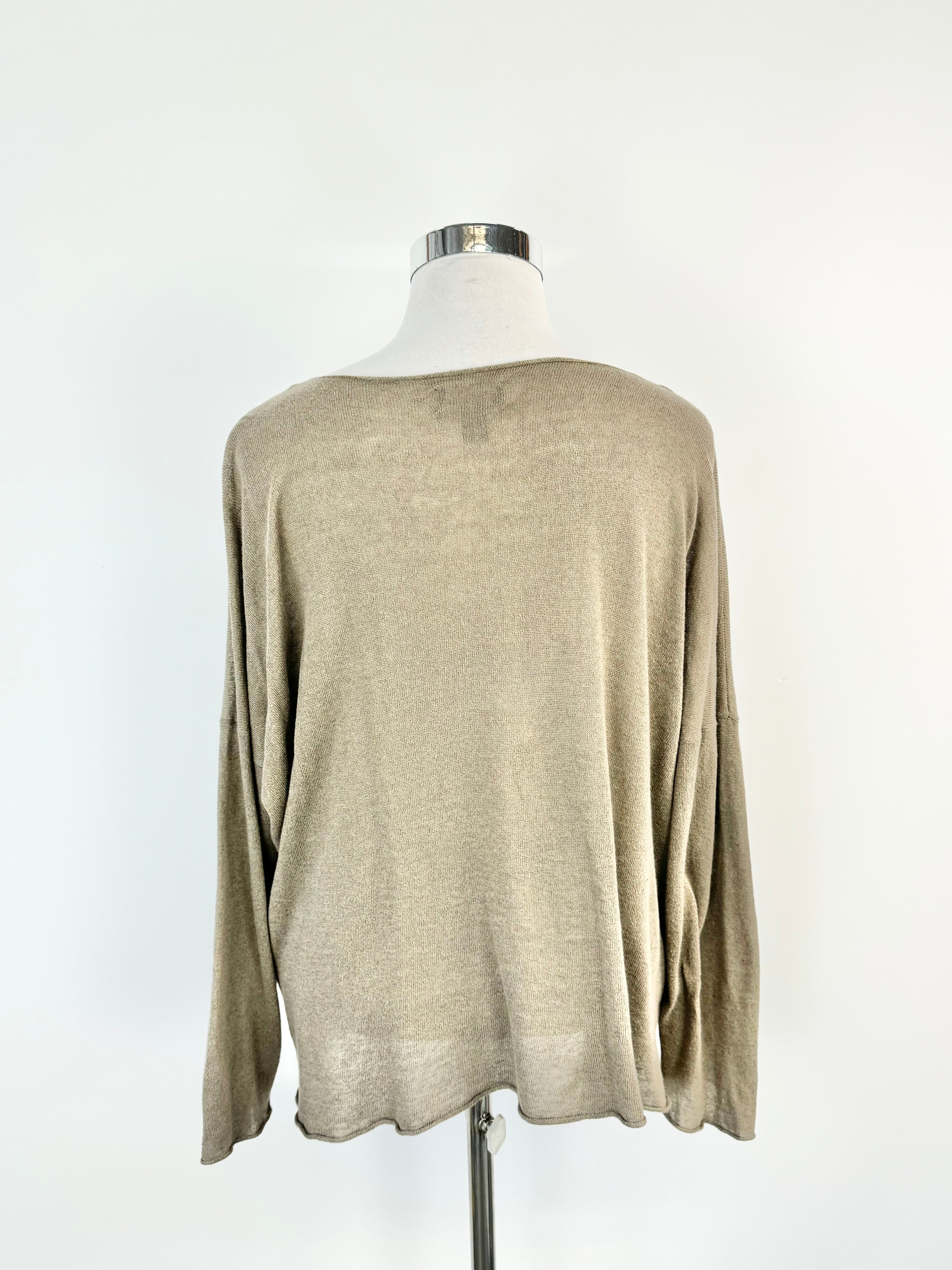 Eskander Tawny Linen & Cotton Relaxed Fit Long Top - AU10