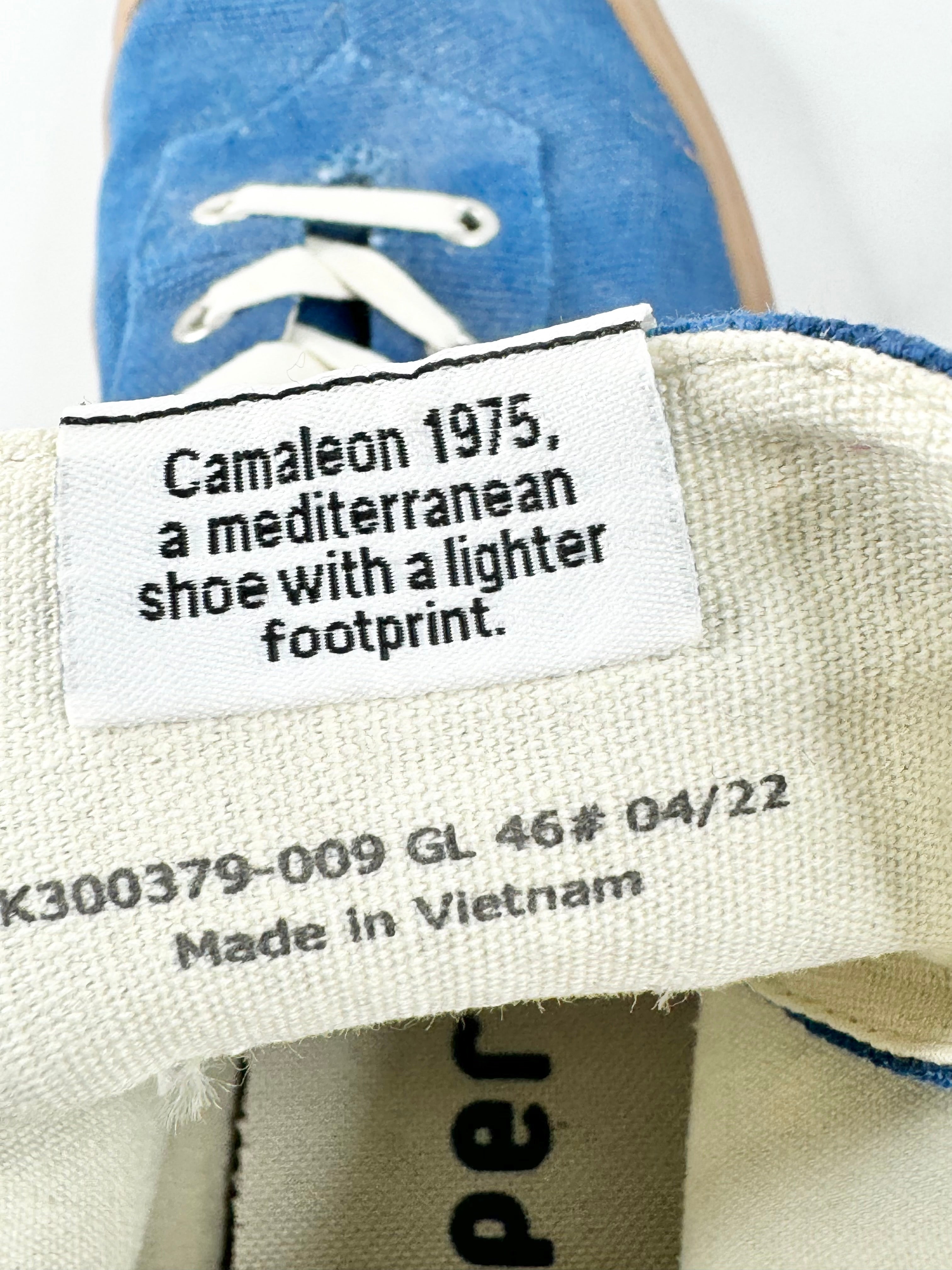 Camper Bright Blue Canvas Lace Up Shoes - EU46