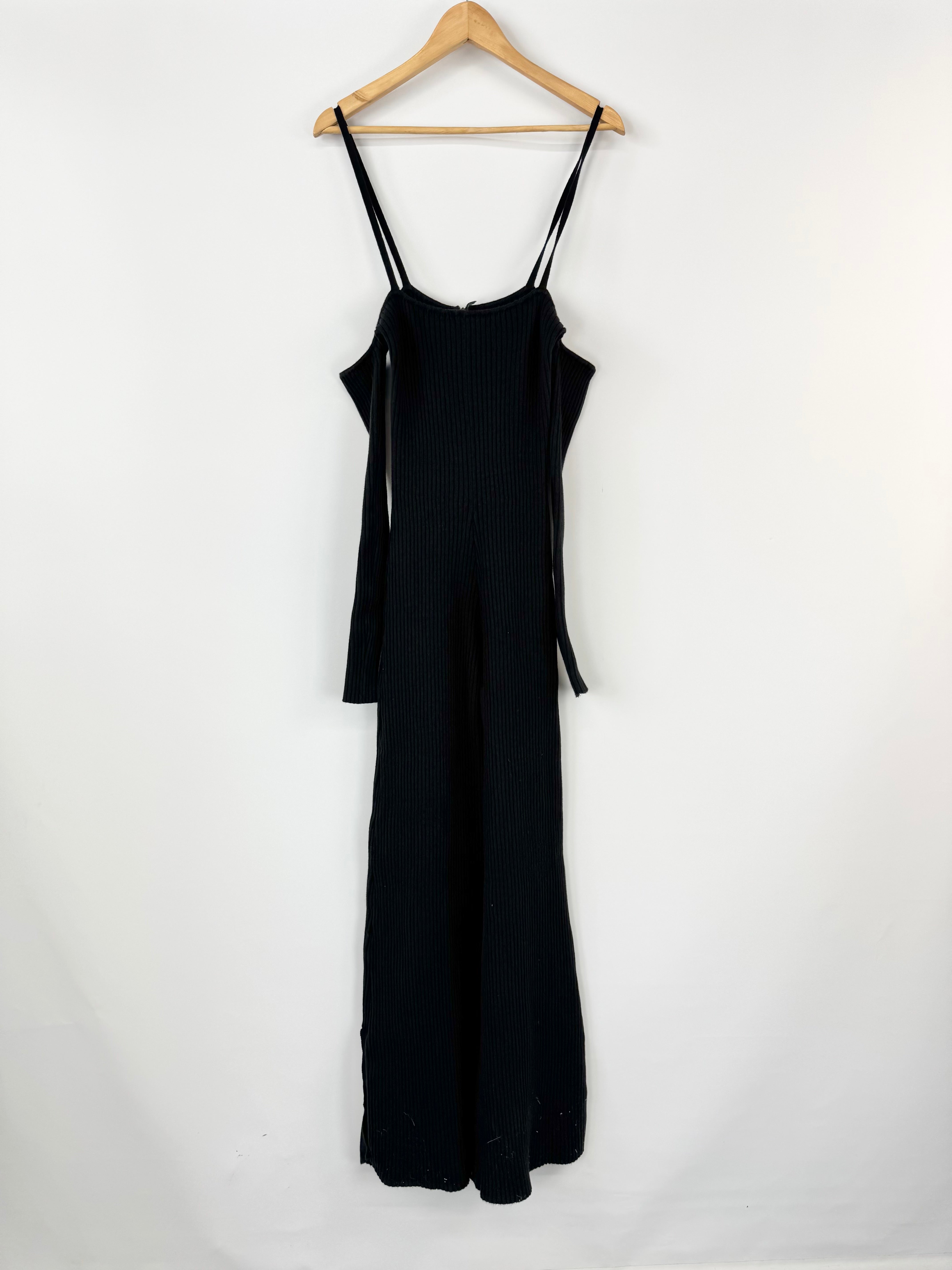 Anna Quan Black Rib Knit Jumpsuit - AU12