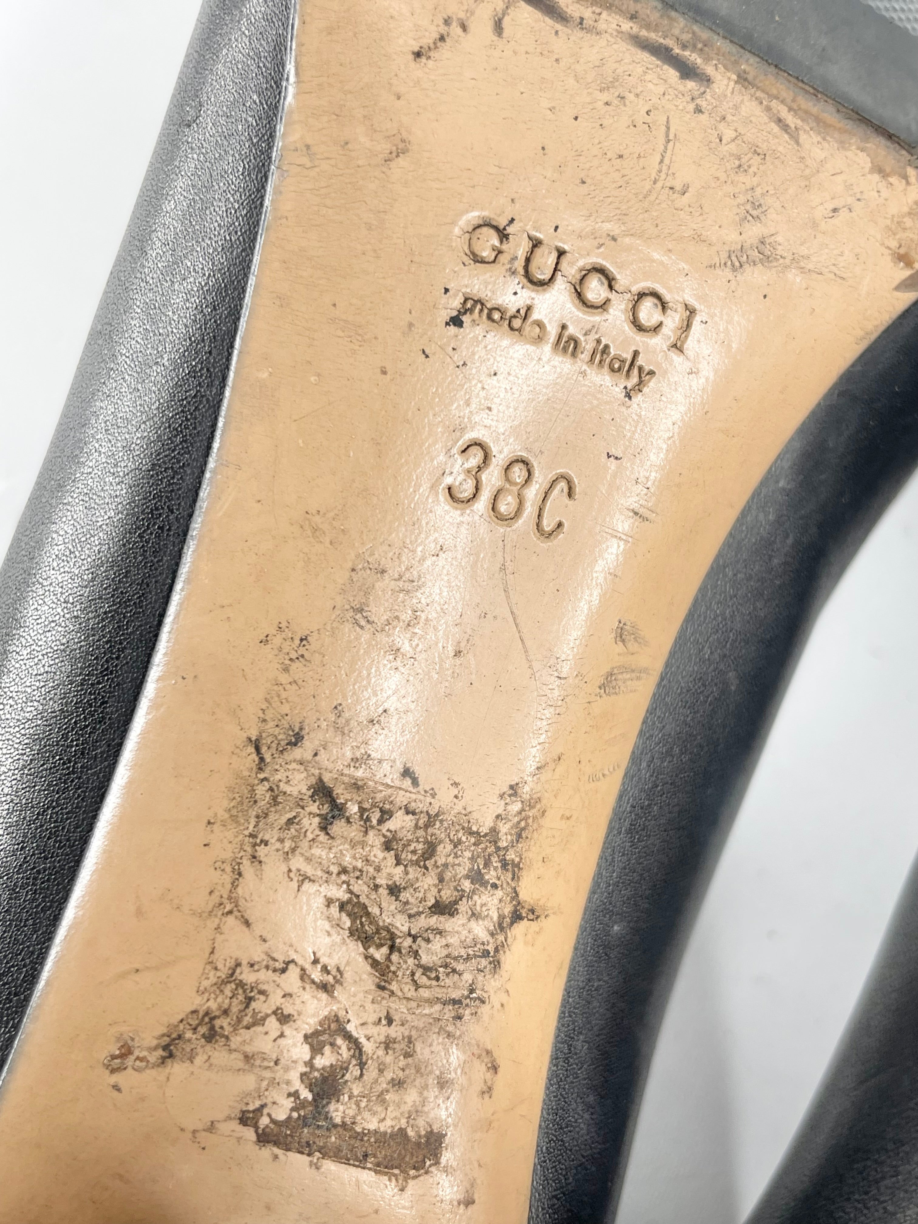 Gucci Black Leather 'GG' Pumps - EU38