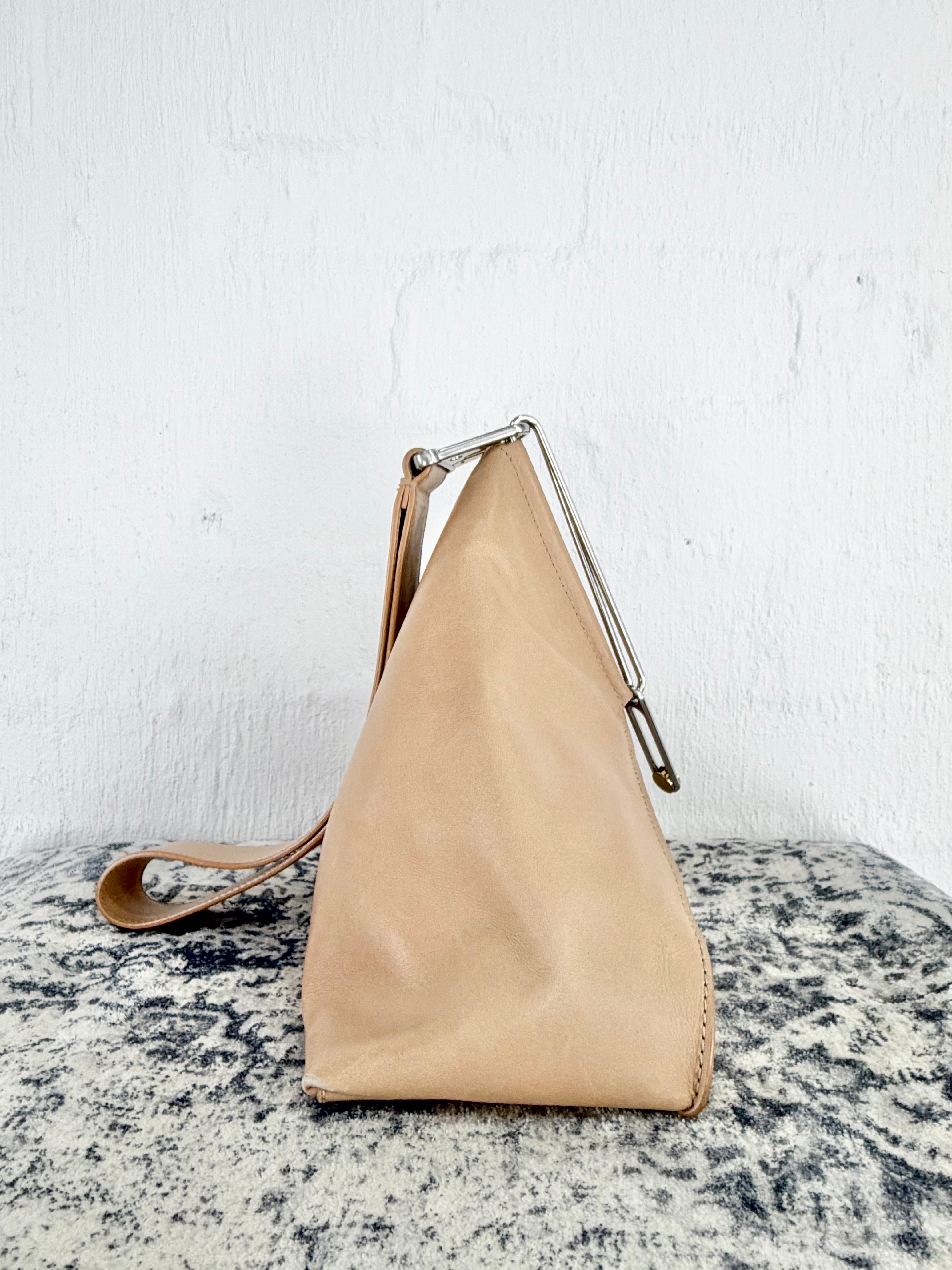 Dion Lee Beige Geometric Clutch/Wristlet