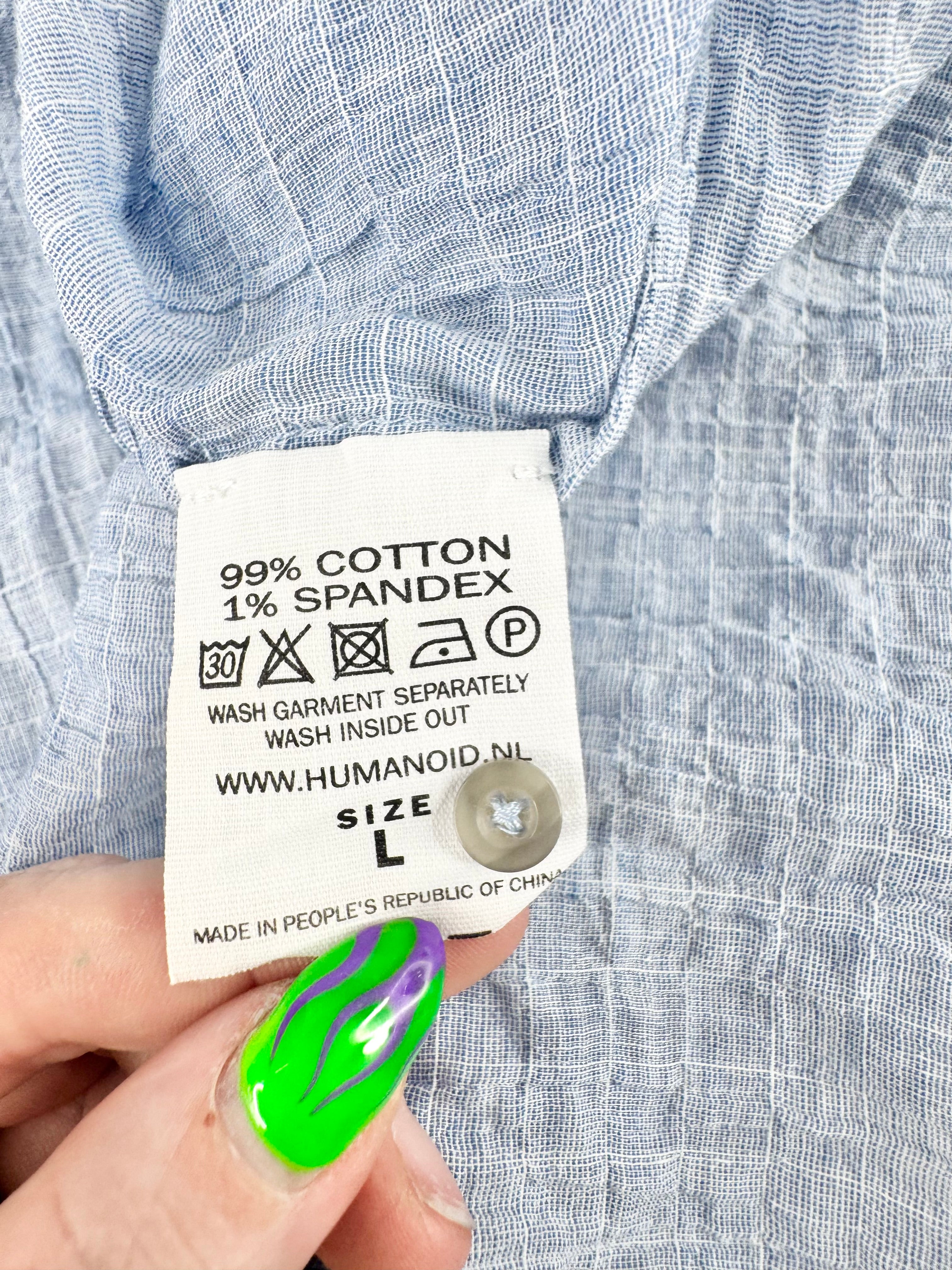 Humanoid Light Blue Shirt Dress - AU12