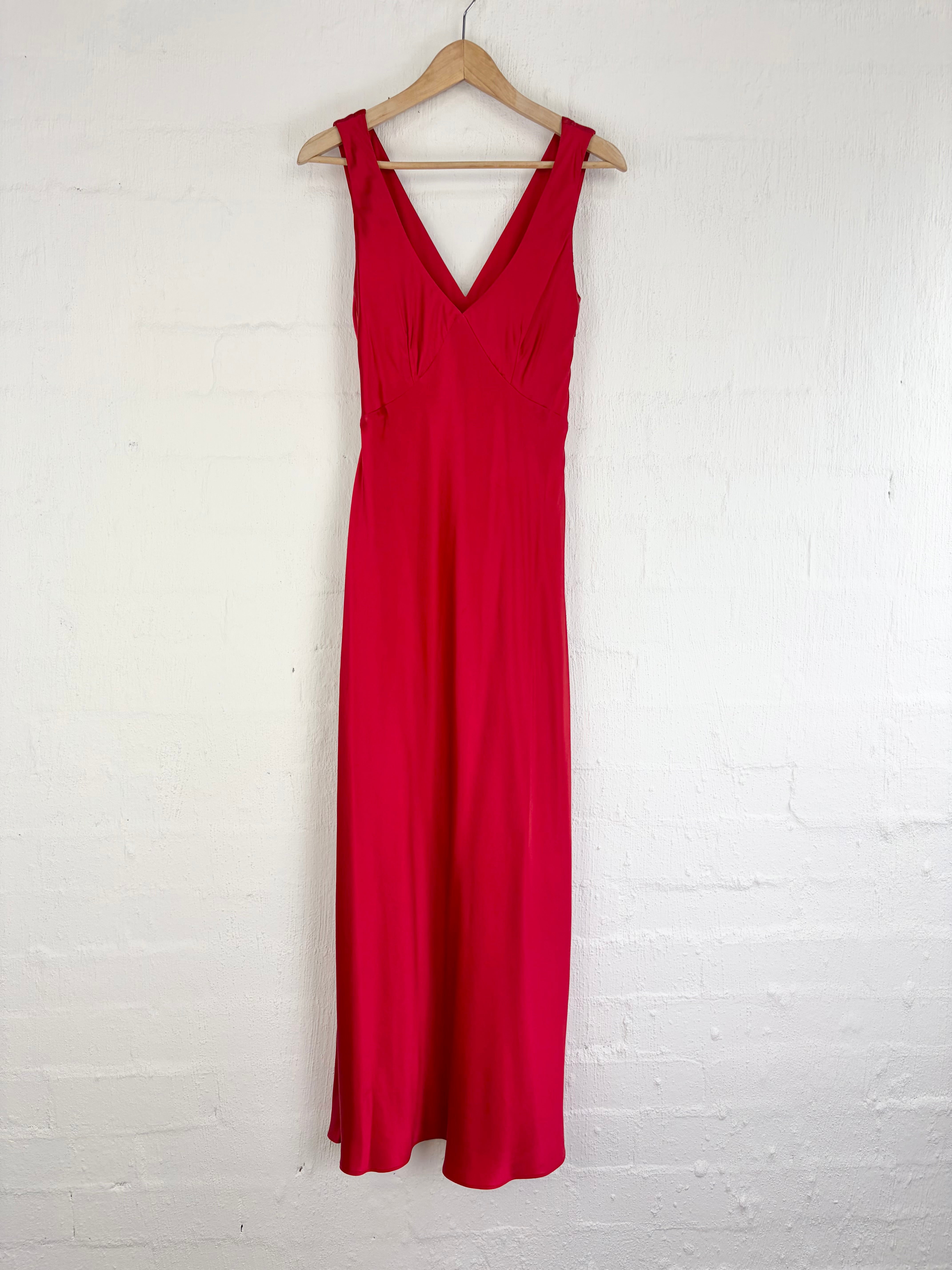 Sass & Bide Goddess of the Night 'Escaped Love' Crimson Bias Cut Silk Dress - AU8