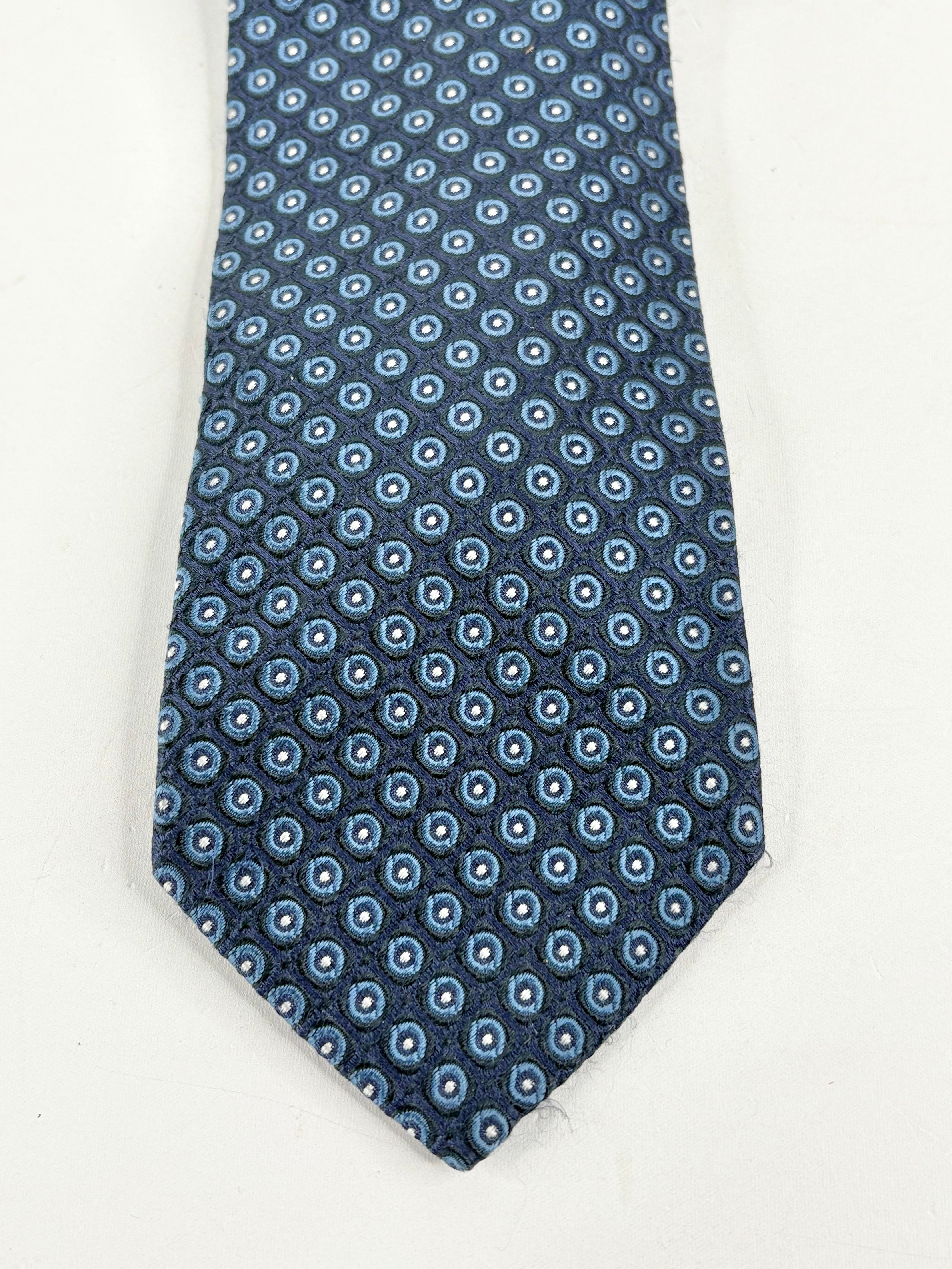 Boss Hugo Boss Navy Blue Silk Target Pattern Tie