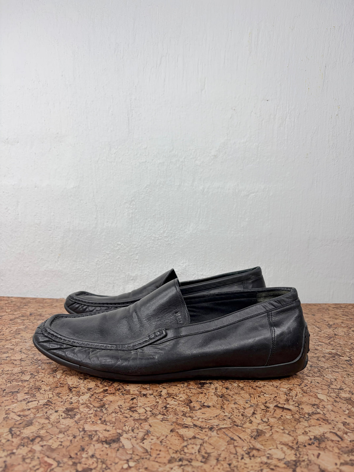 Bally Black Leather Loafers - EU44.5