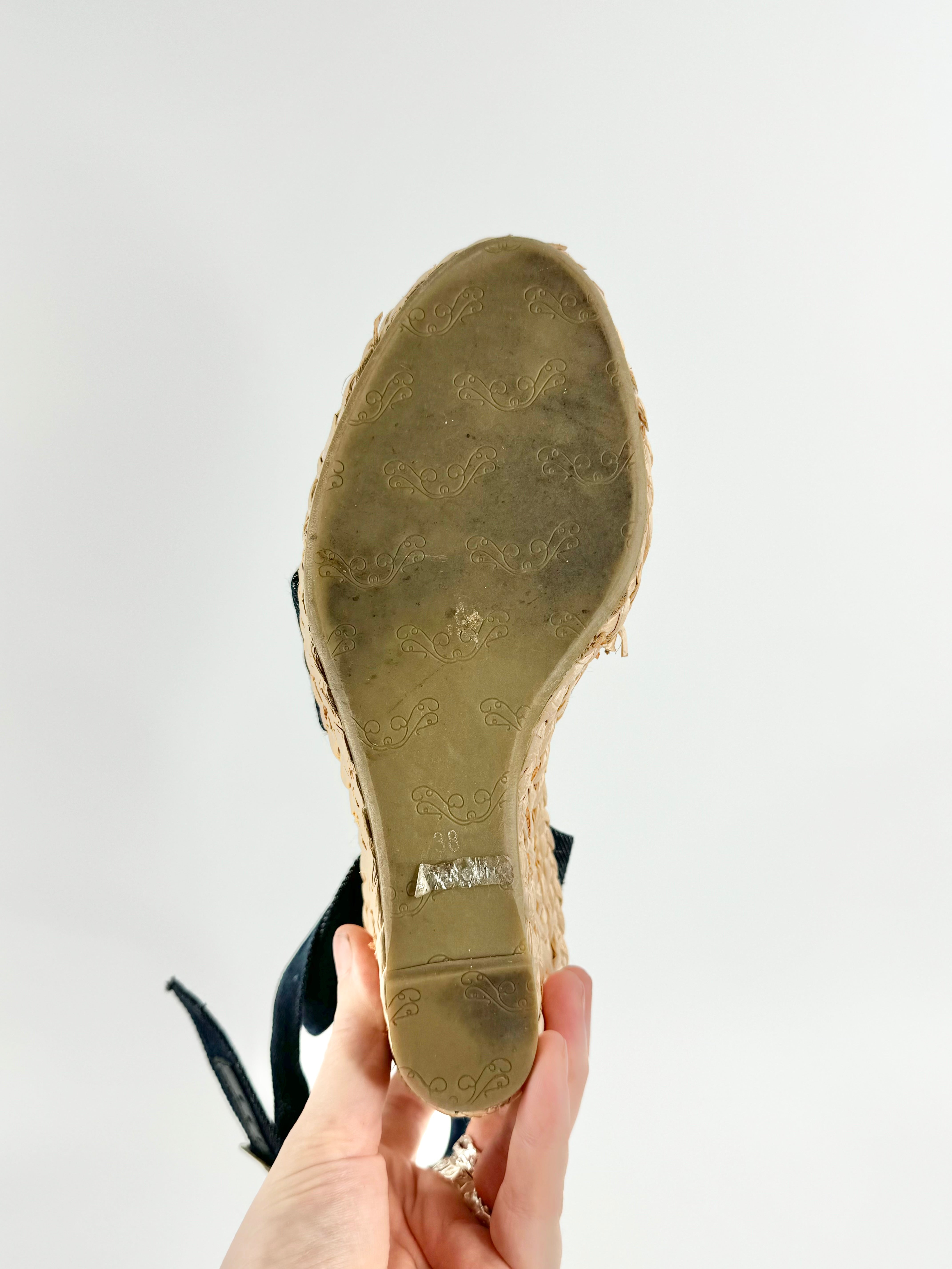 Sambag Denim Espadrille Wedges - EU38