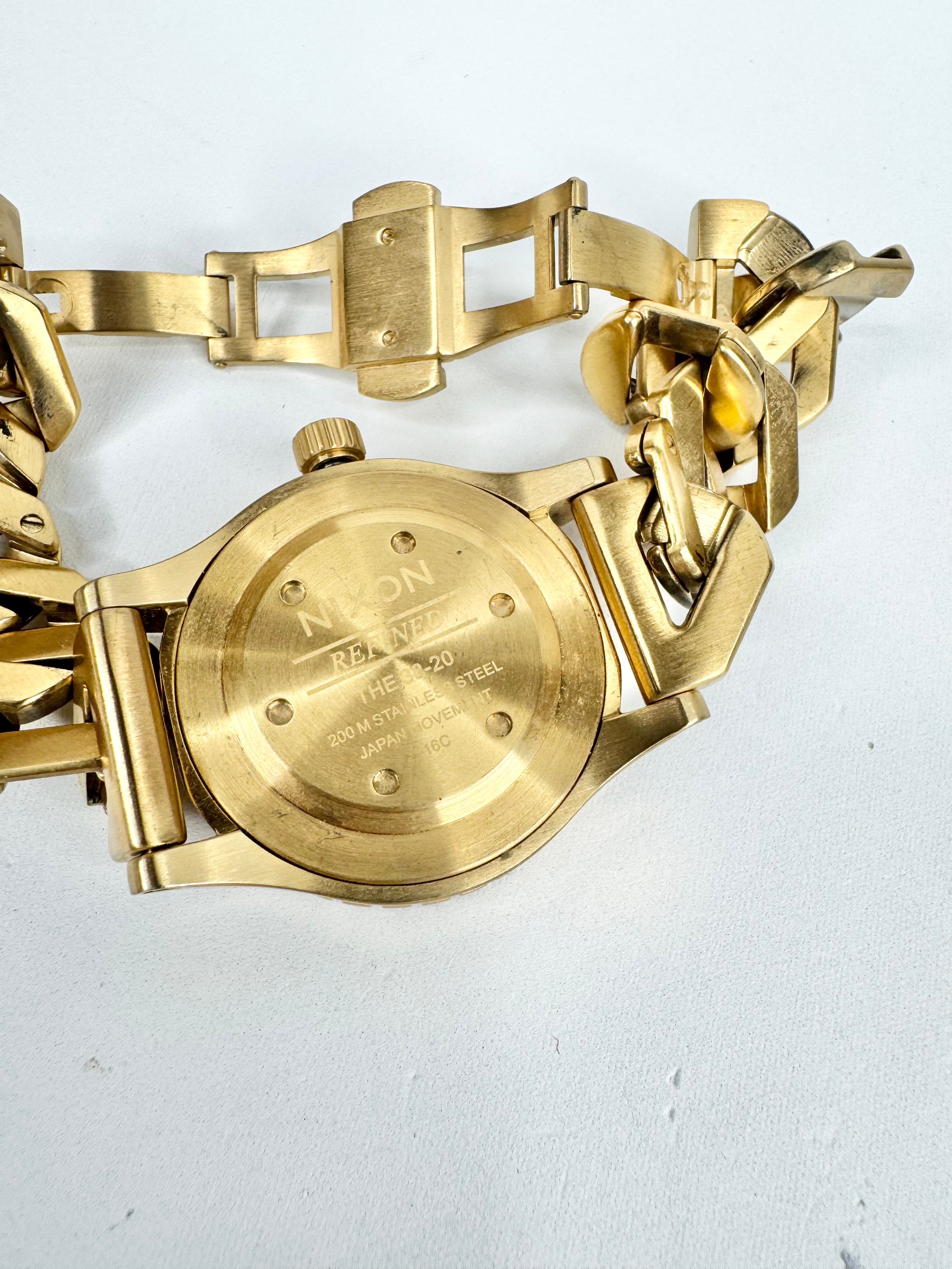 MFW Nixon Gold Stainless Steel Watch