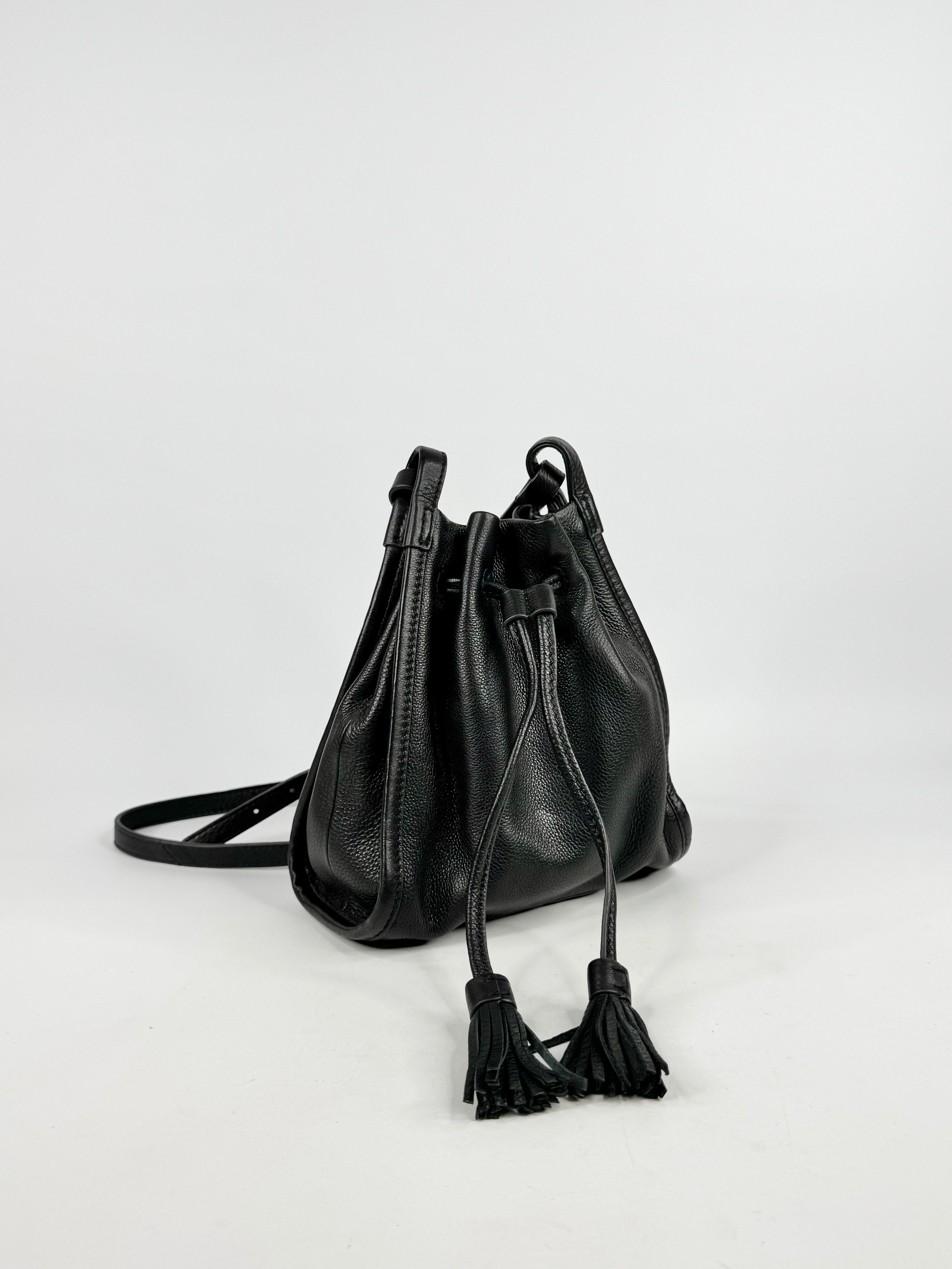 Fossil Black Tassel Satchel Bag