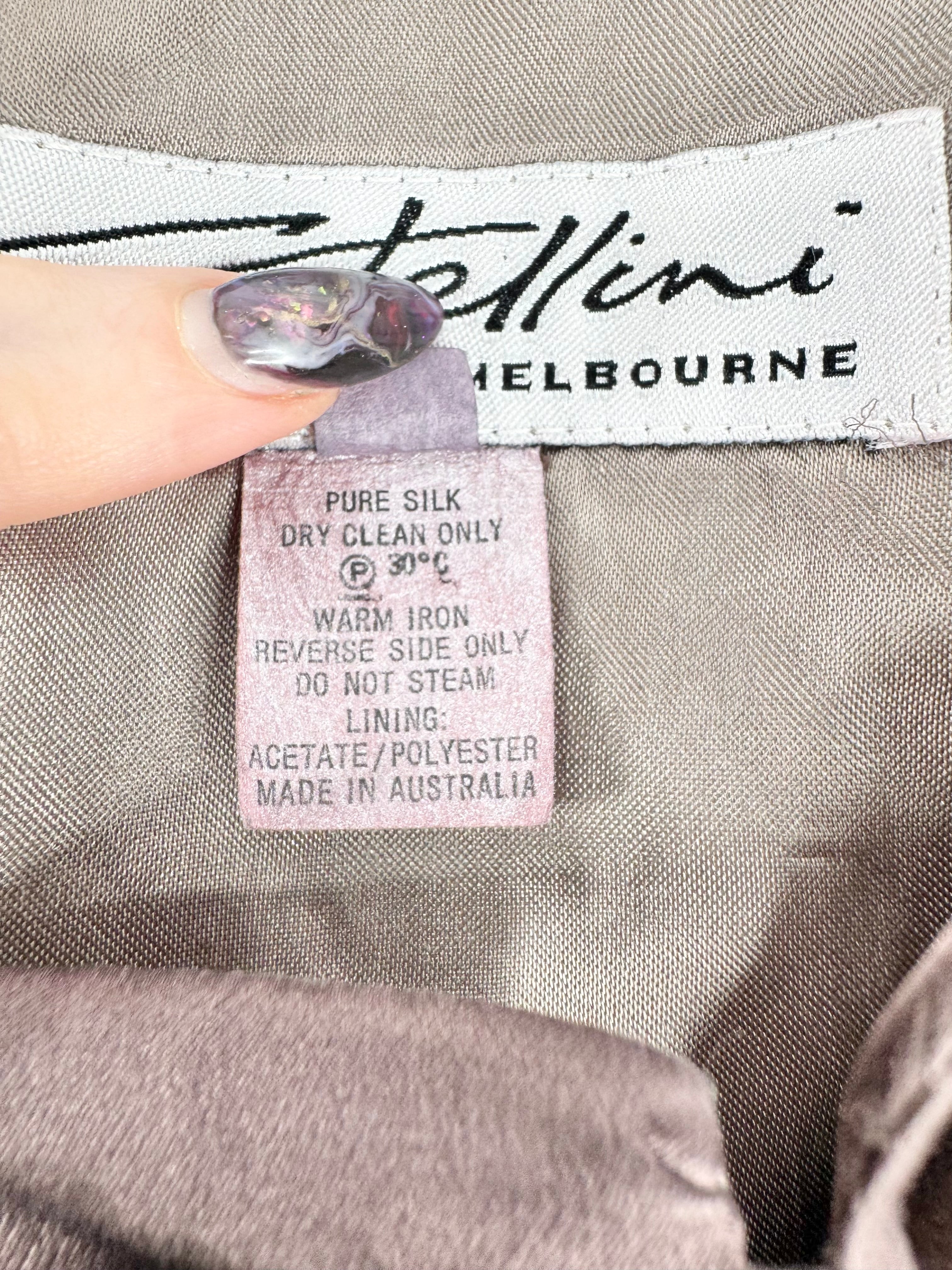 STELLINI SILK CORSET IN DARK BROWN - AU8/10