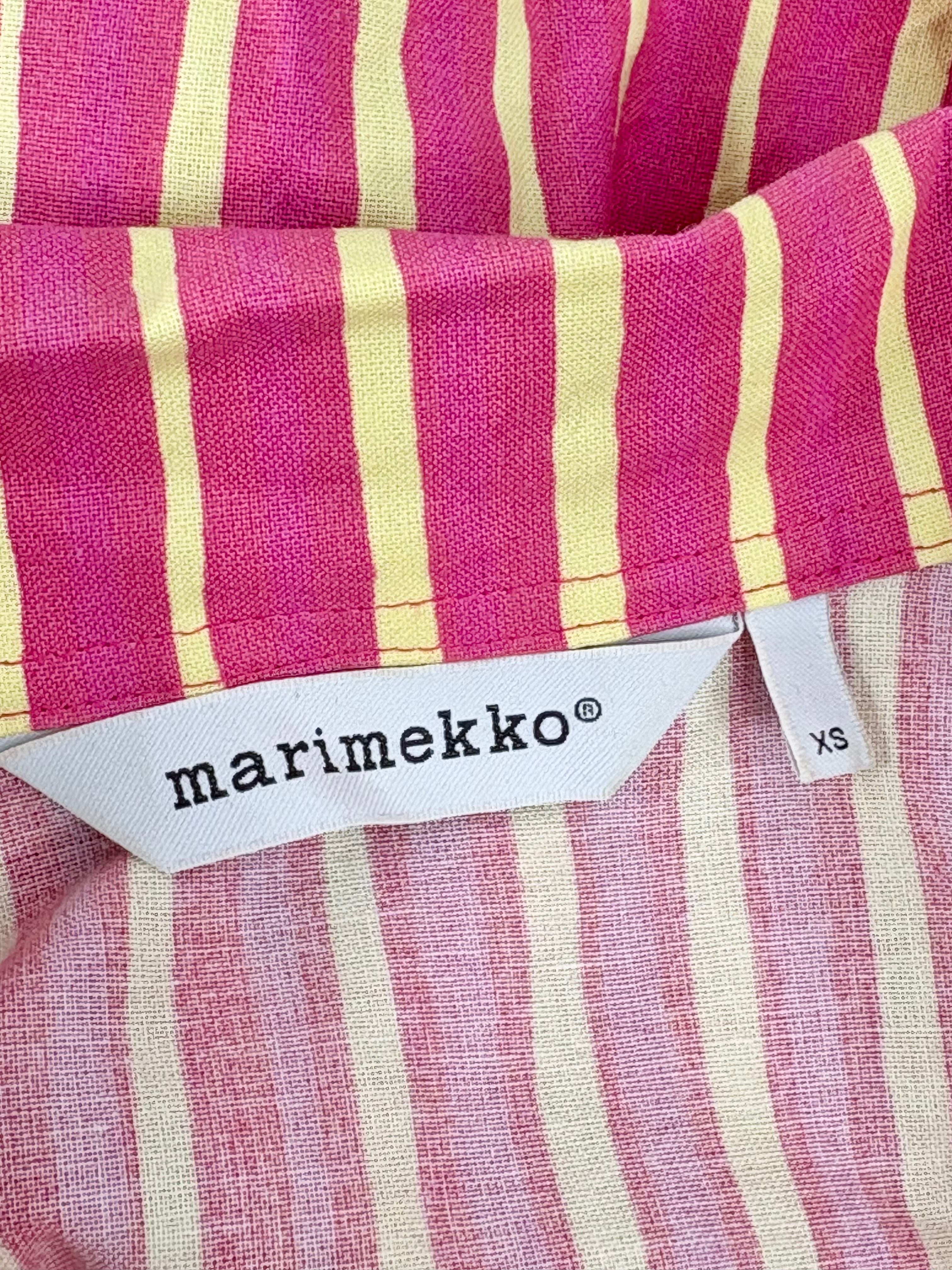 Marimekko Fuchsia & Yellow Striped 'Leidi' Shirt - AU8