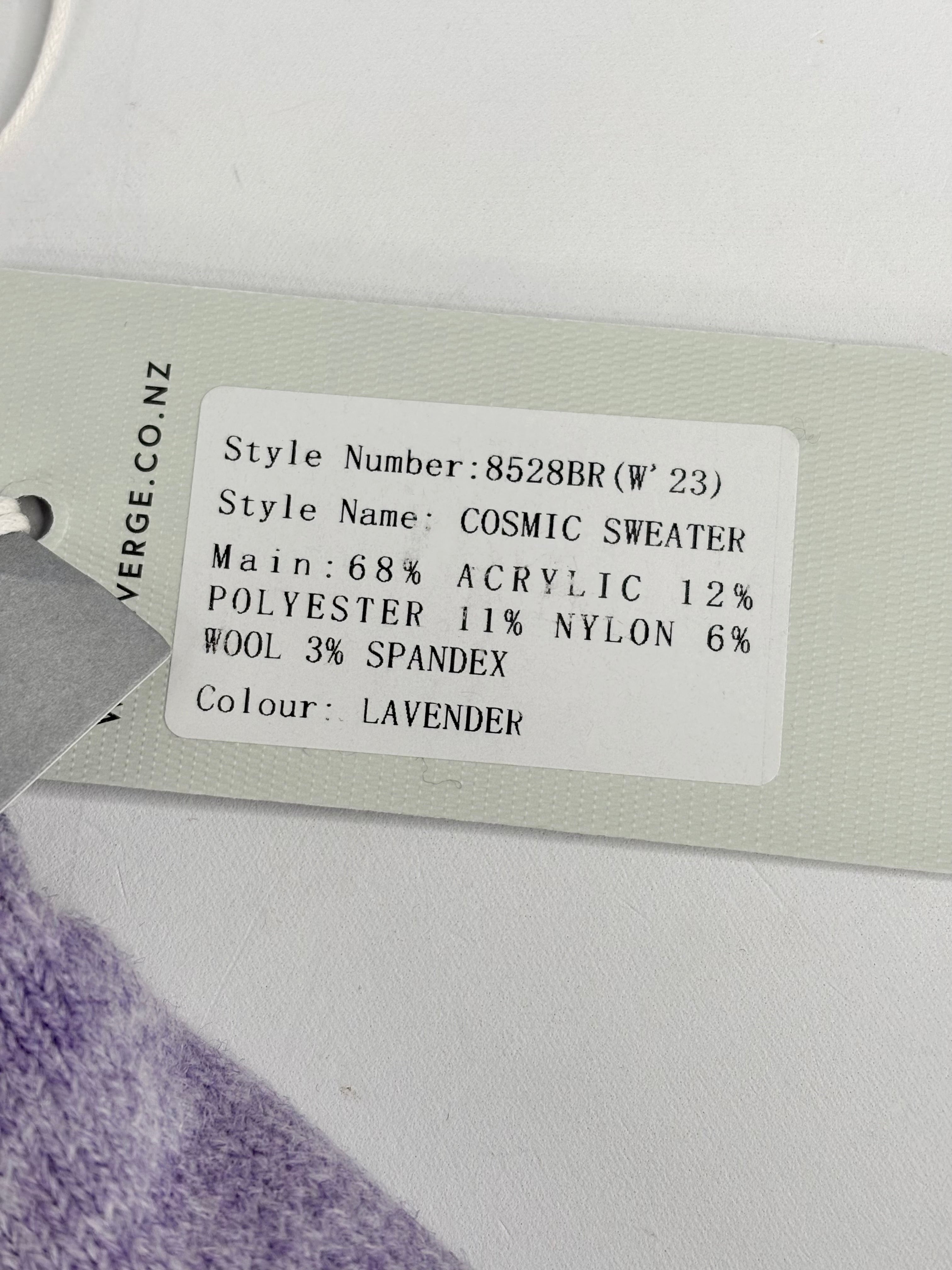 Verge Lavender Wool-Knit 'Cosmic' Sweater - AU8