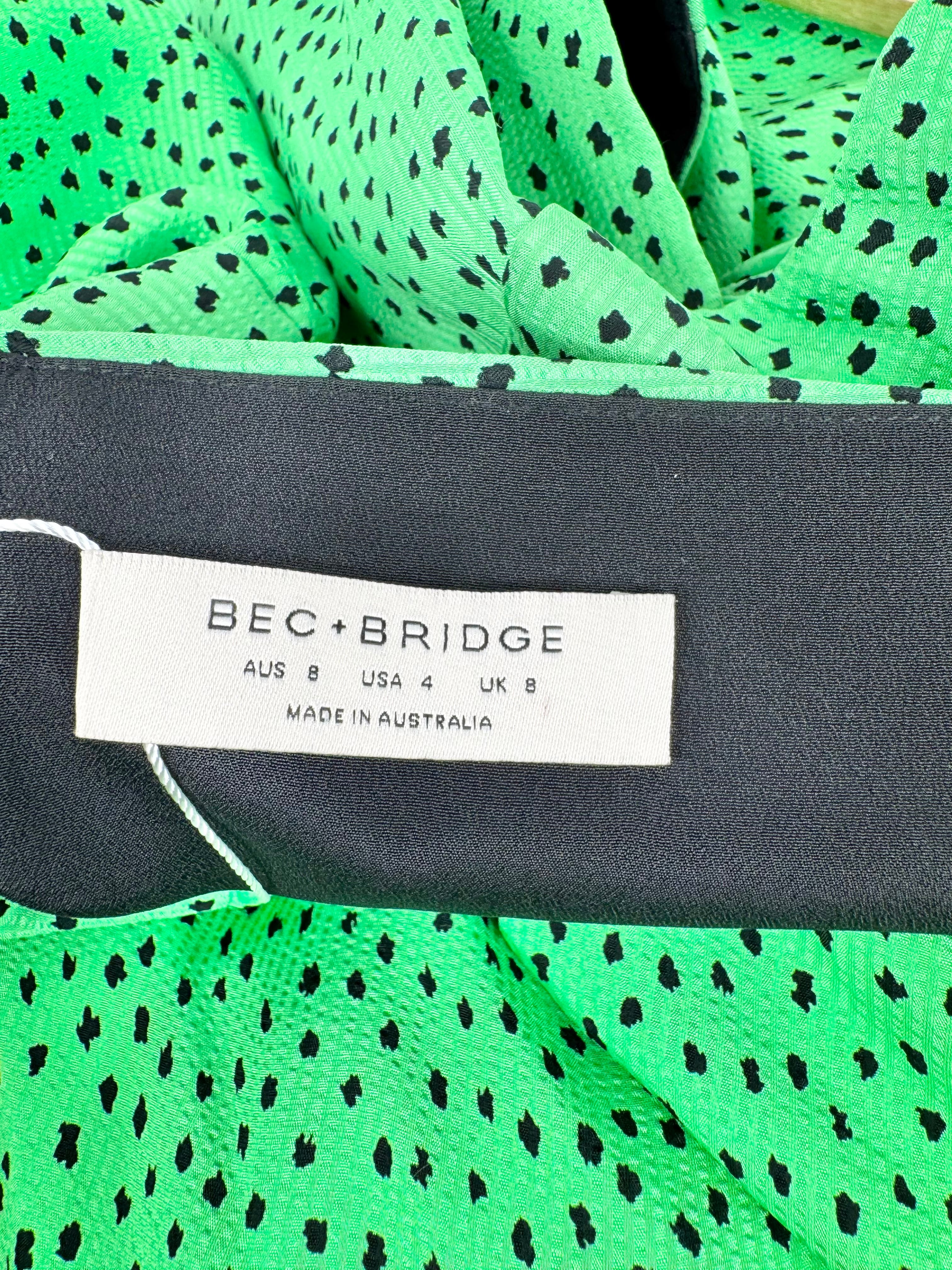 Bec & Bridge 'Neve' Bright Green Midi Dress - AU8