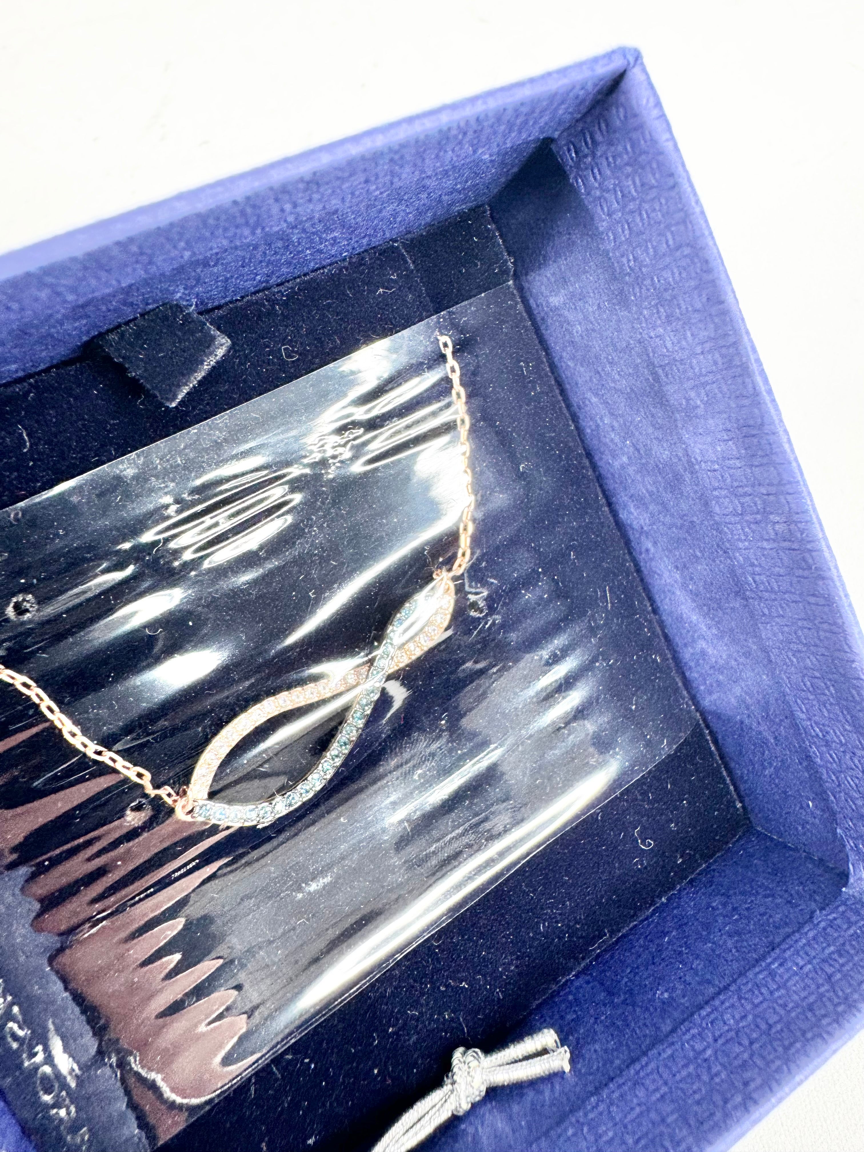 Swarovski 'Lemon' Blue Plated Necklace NWT