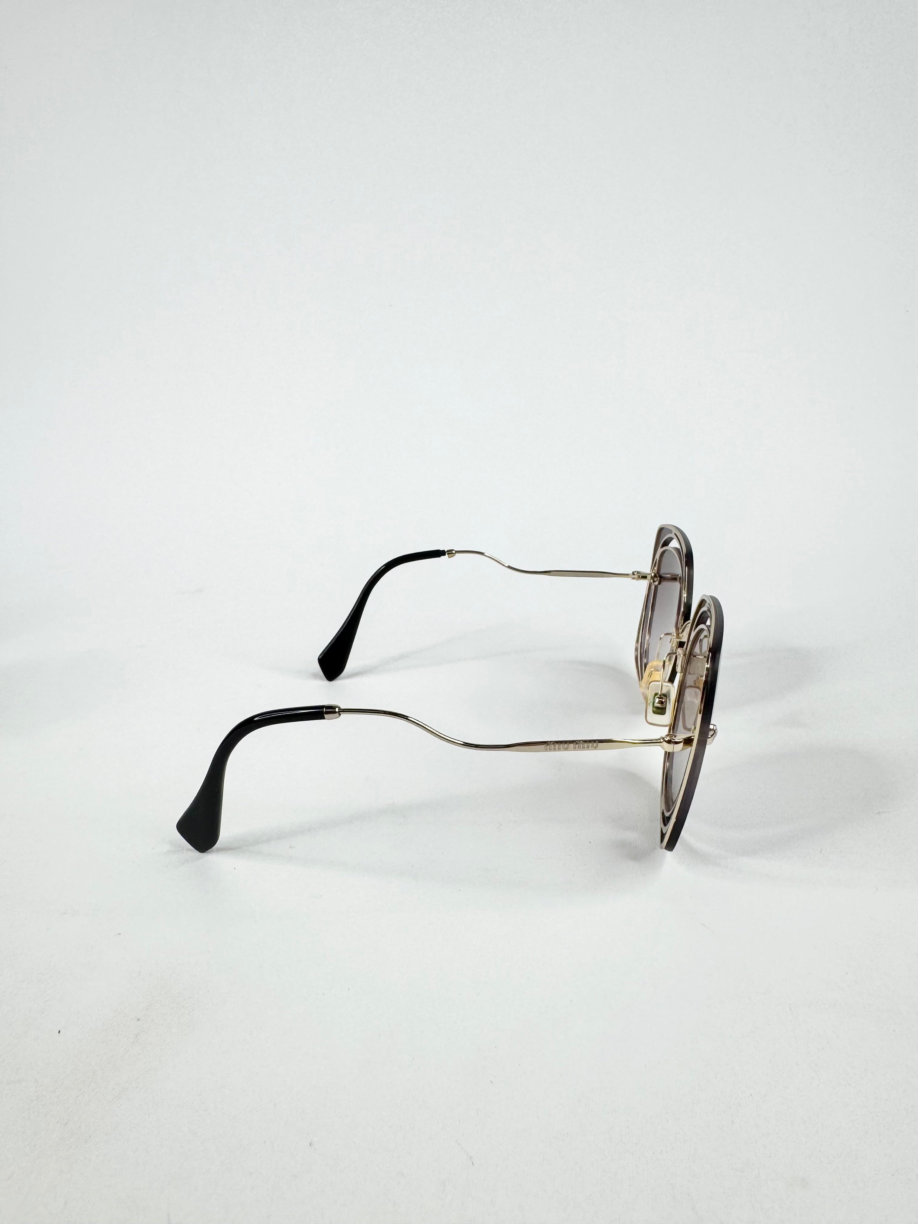 Miu Miu Lavender Tinted 'Scenique Evolution' Cut Out Sunglasses