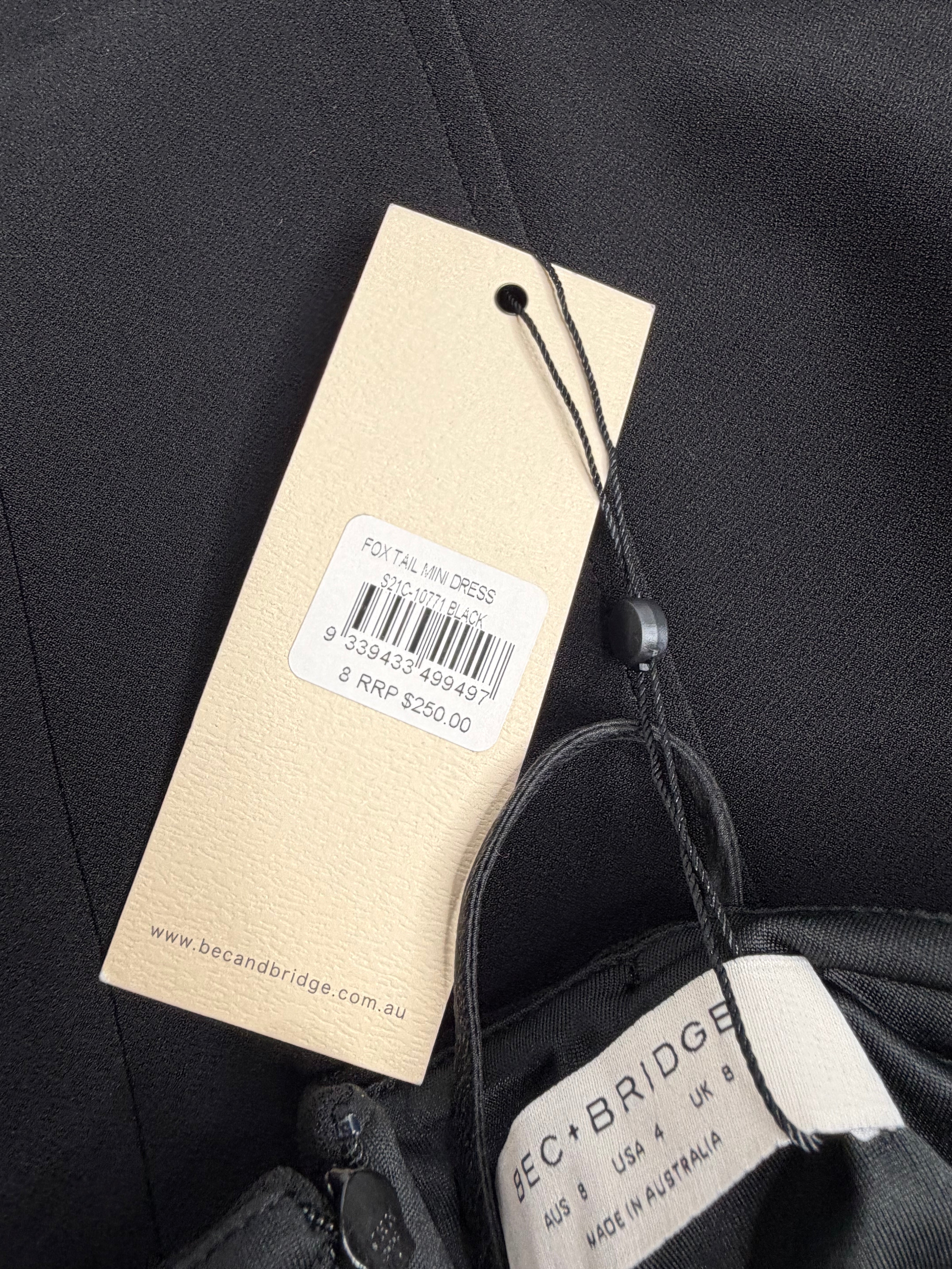 Bec and Bridge Black Mini Dress BNWT - AU8