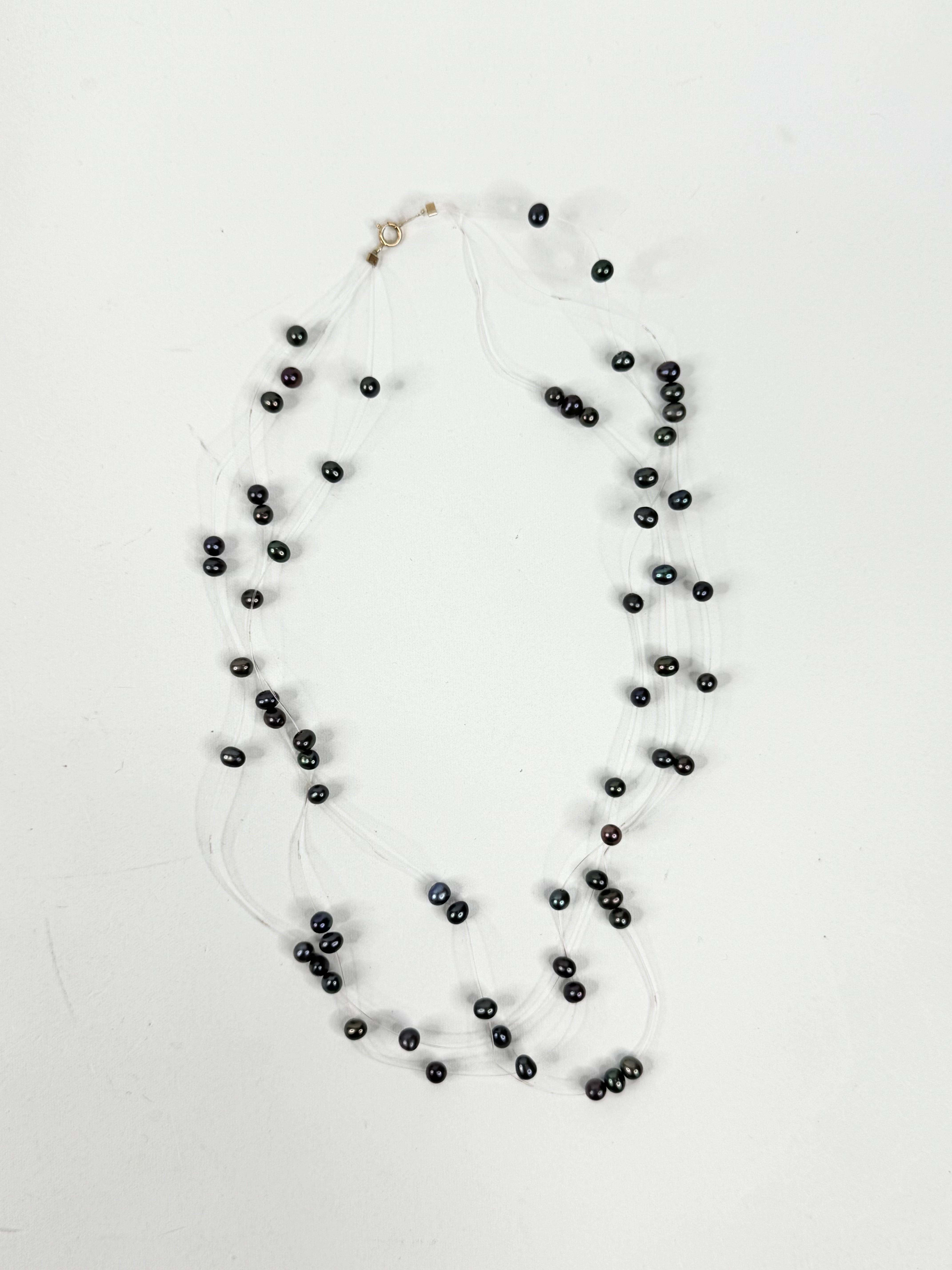 Dyed Purple Pearl Necklace with 14ct Clasp