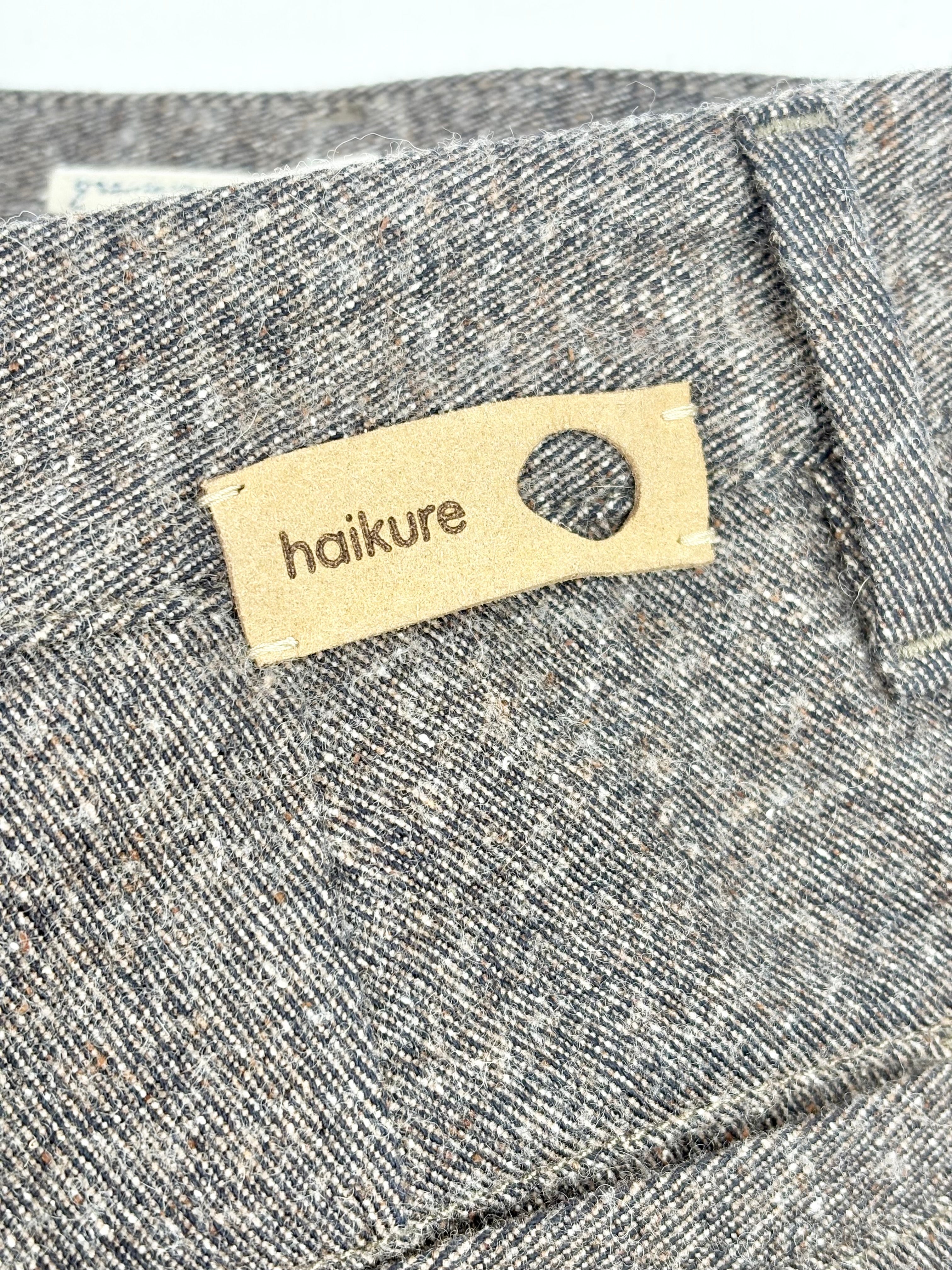 Haikure Grey Striped Wool-Blend Slim Pants - 32