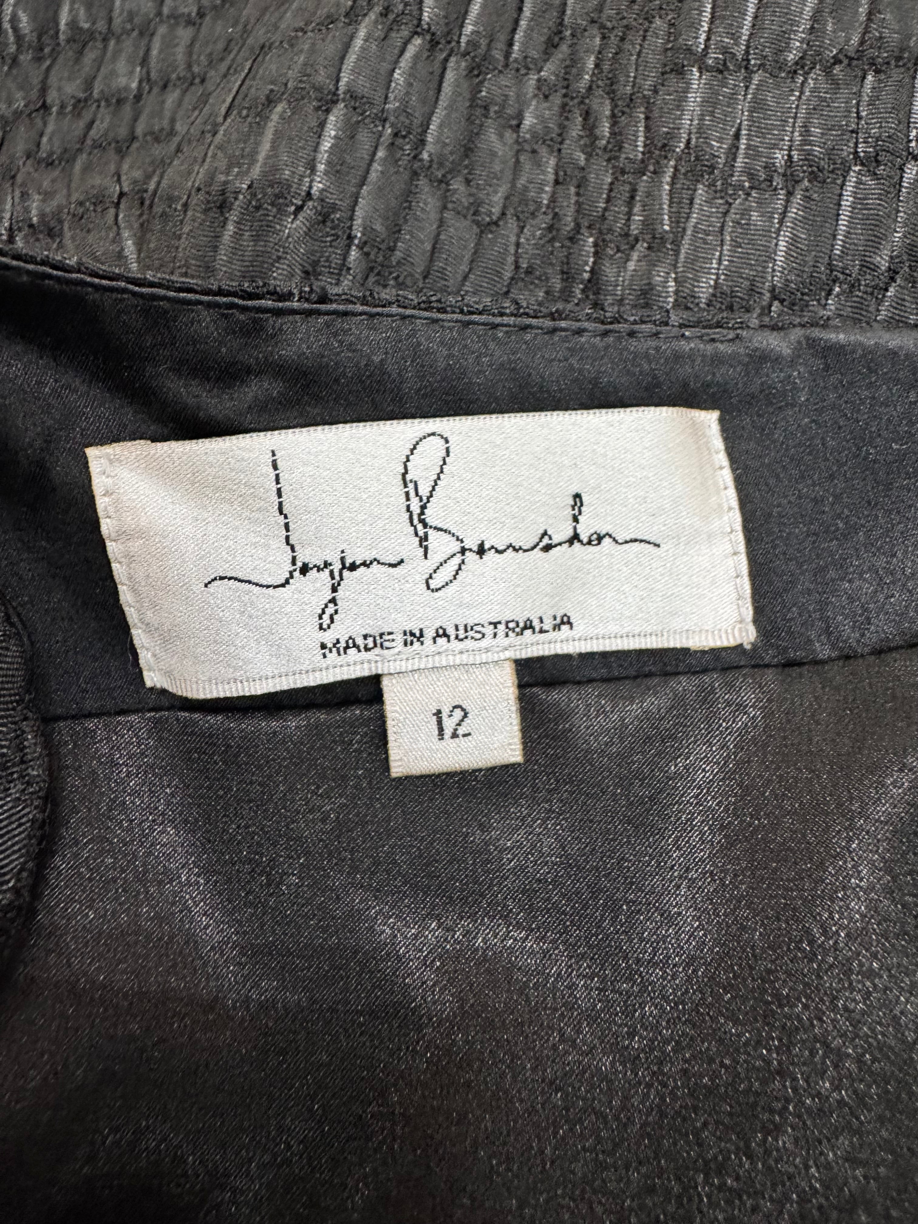 Jayson Brunsdon Black Bow Detail Cocktail Dress - AU12