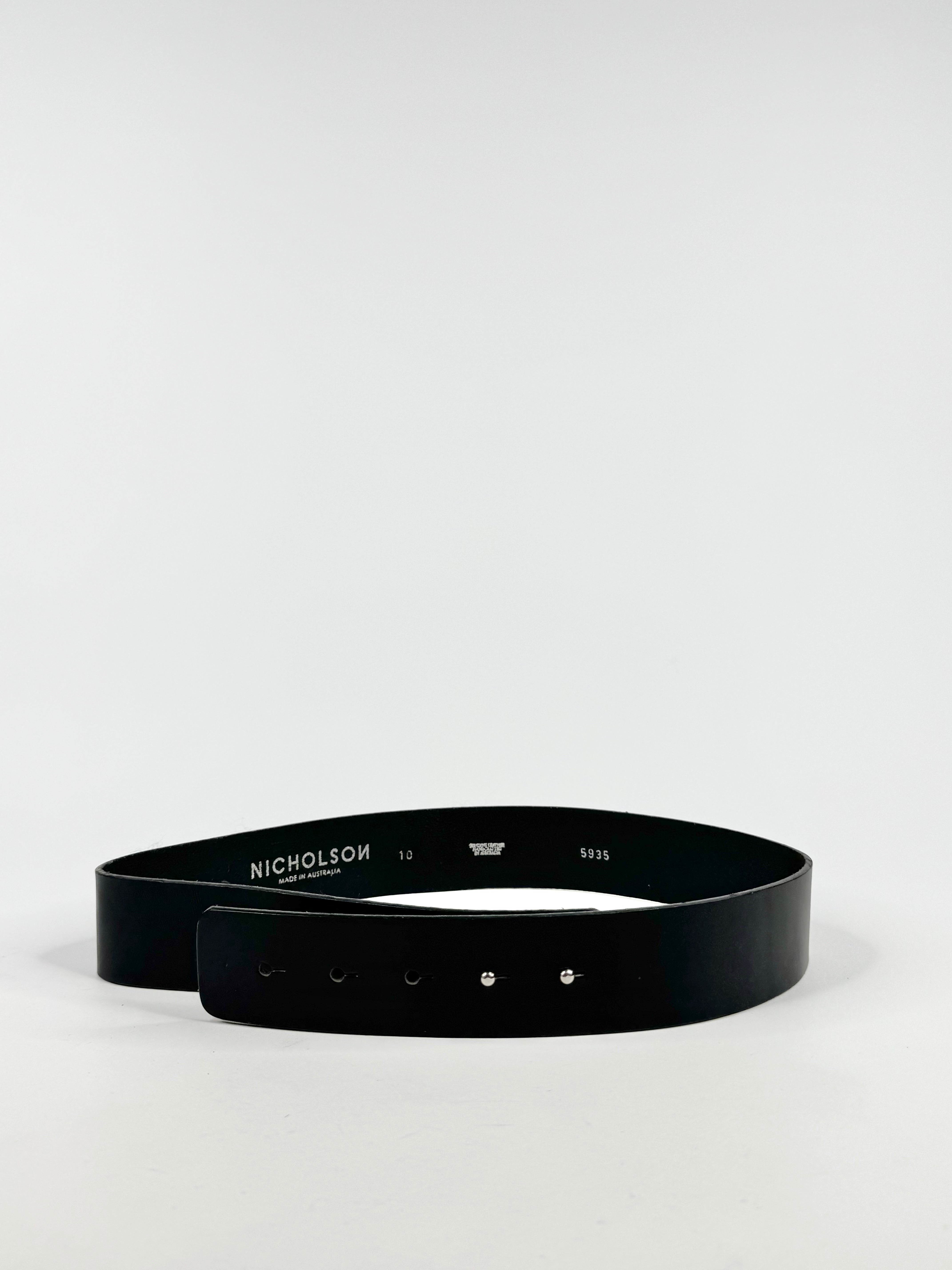 Nicholson Black Leather Belt - AU10