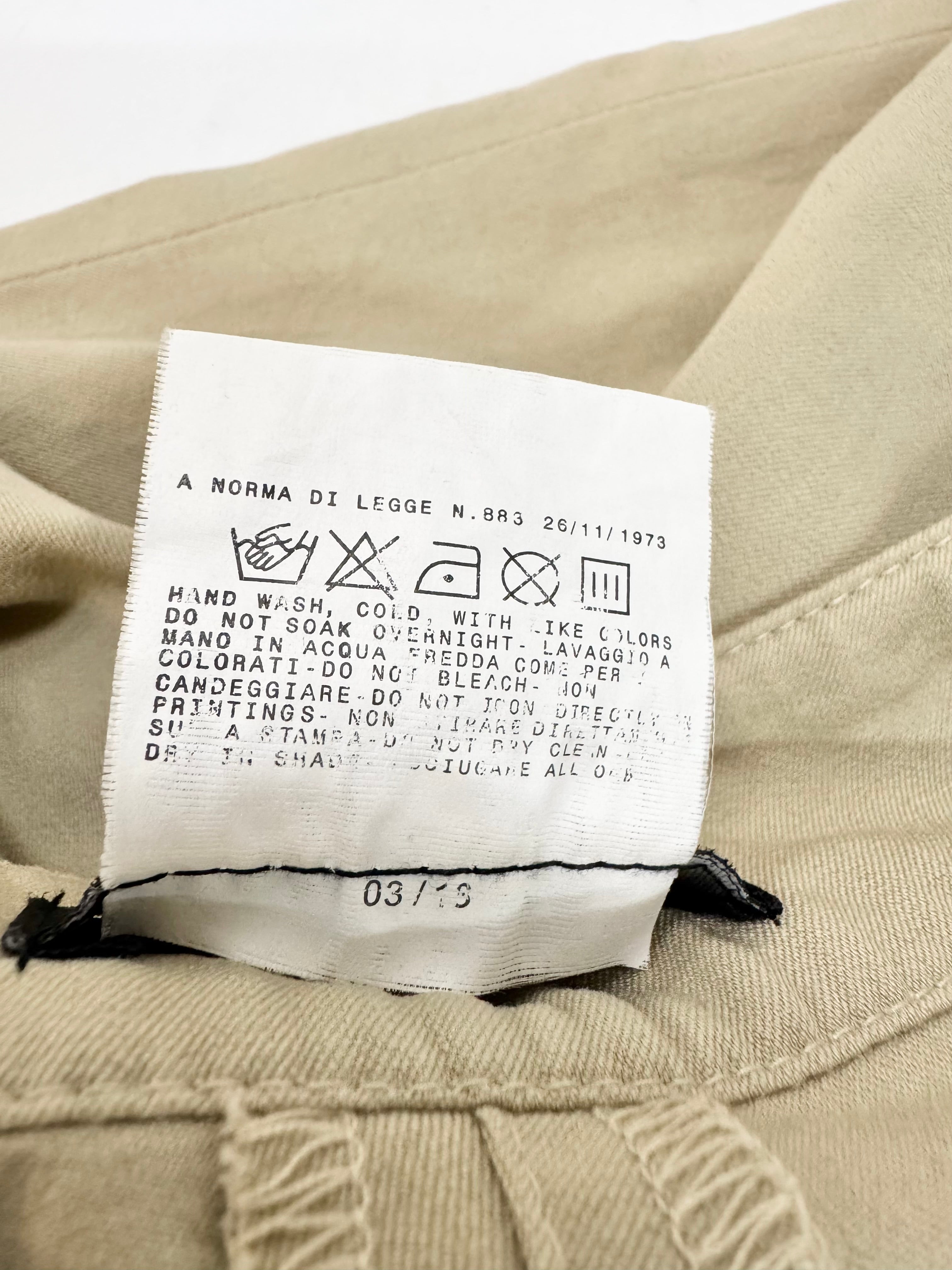 D&G Dolce & Gabbana Ecru Stretch Utility Pants - 30