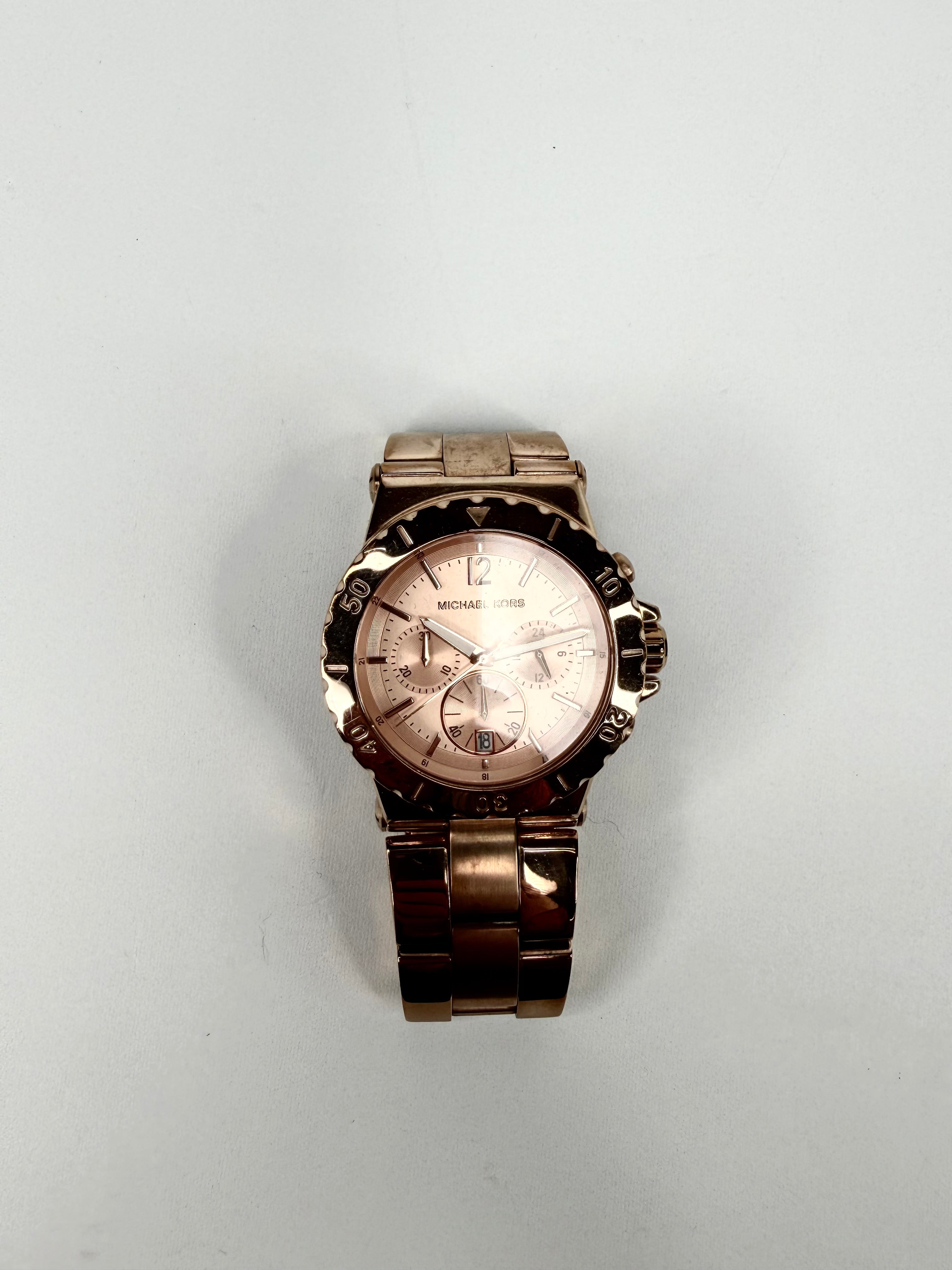 Michael Kors Rose Gold MK314 Chronograph Watch in Case