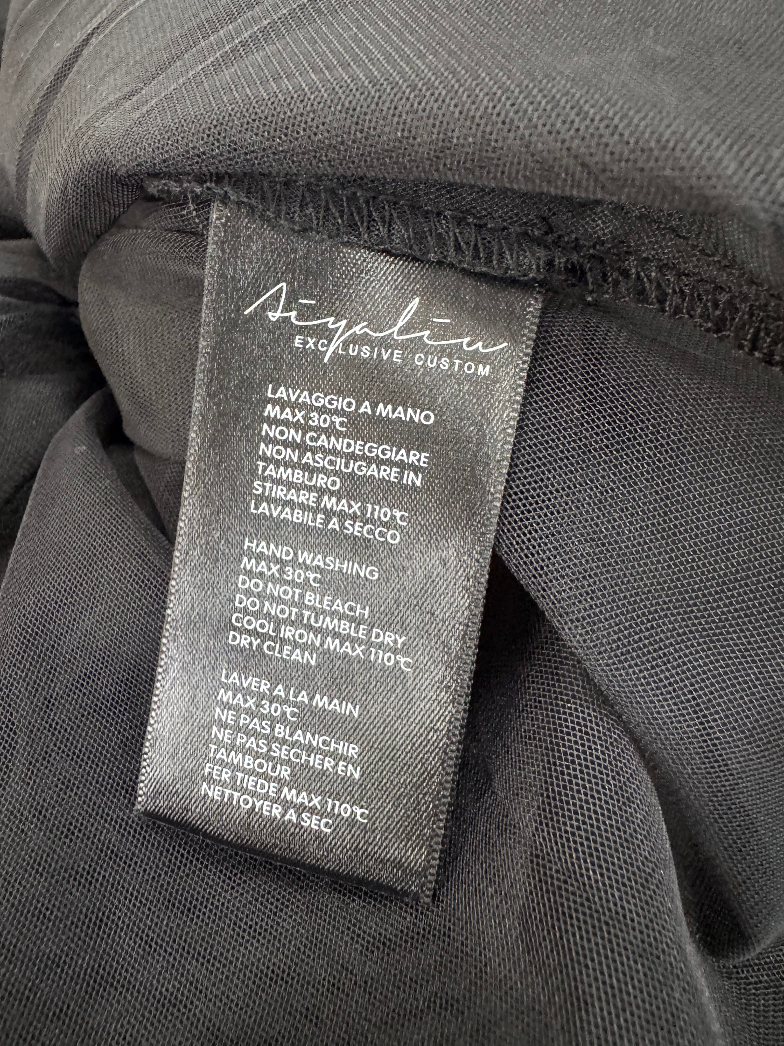Aiyaliu Black Opaque & Sheer Mesh Tiered Blazer NWT - AU10/12