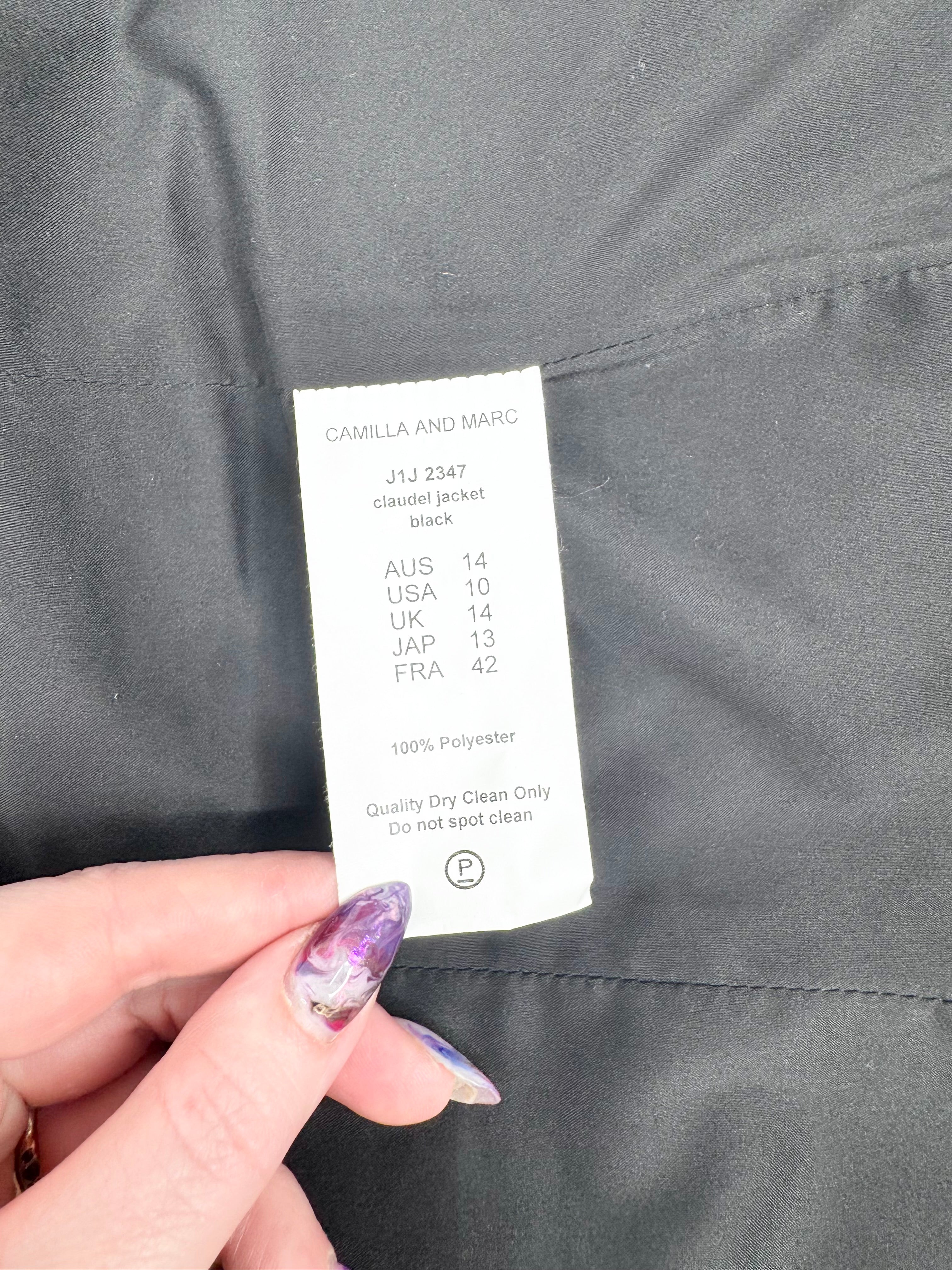 Camilla & Marc Black 'Claudel' Blazer - AU14