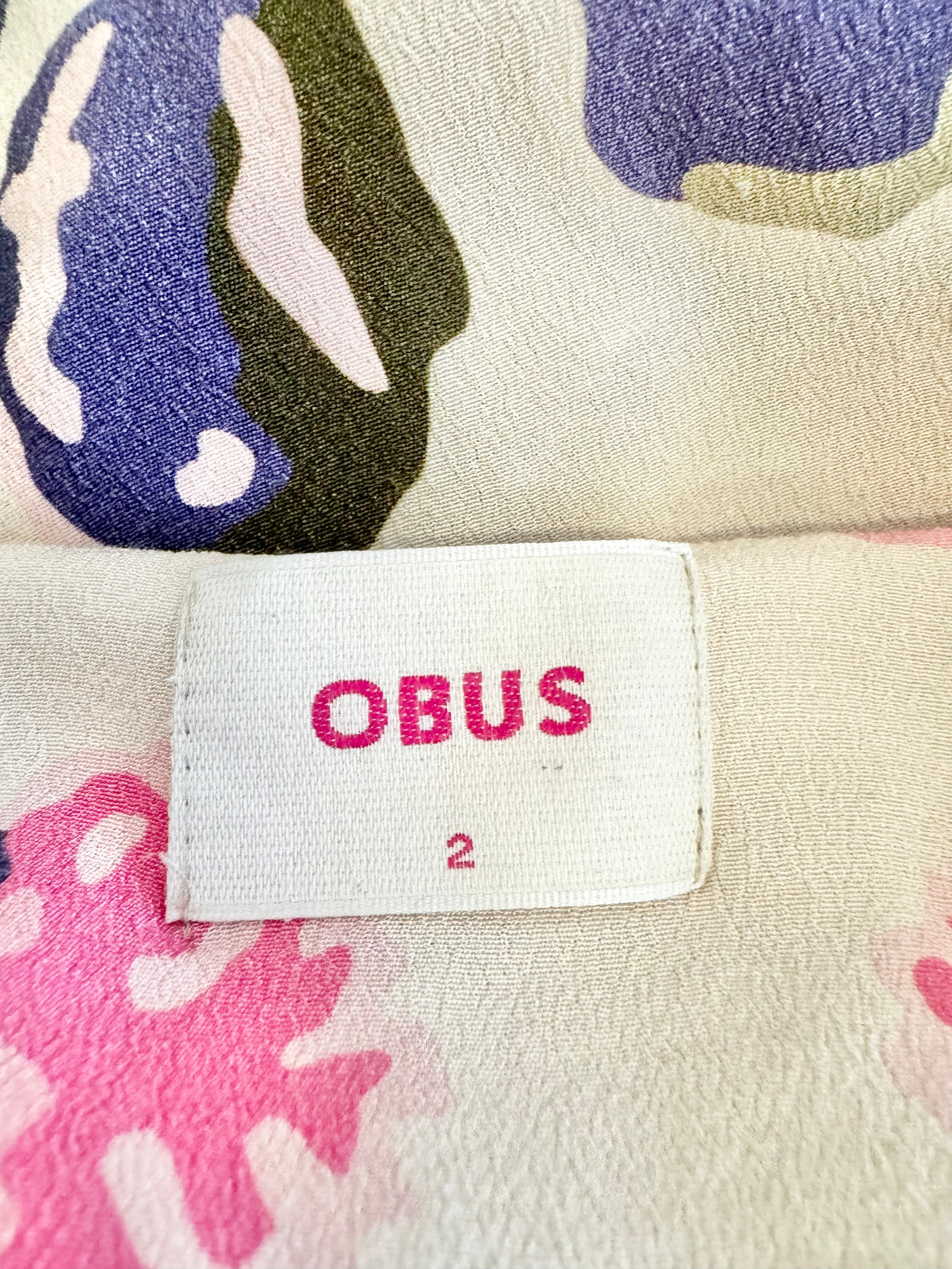 Obus Cream Floral V-Neck Dress - AU10